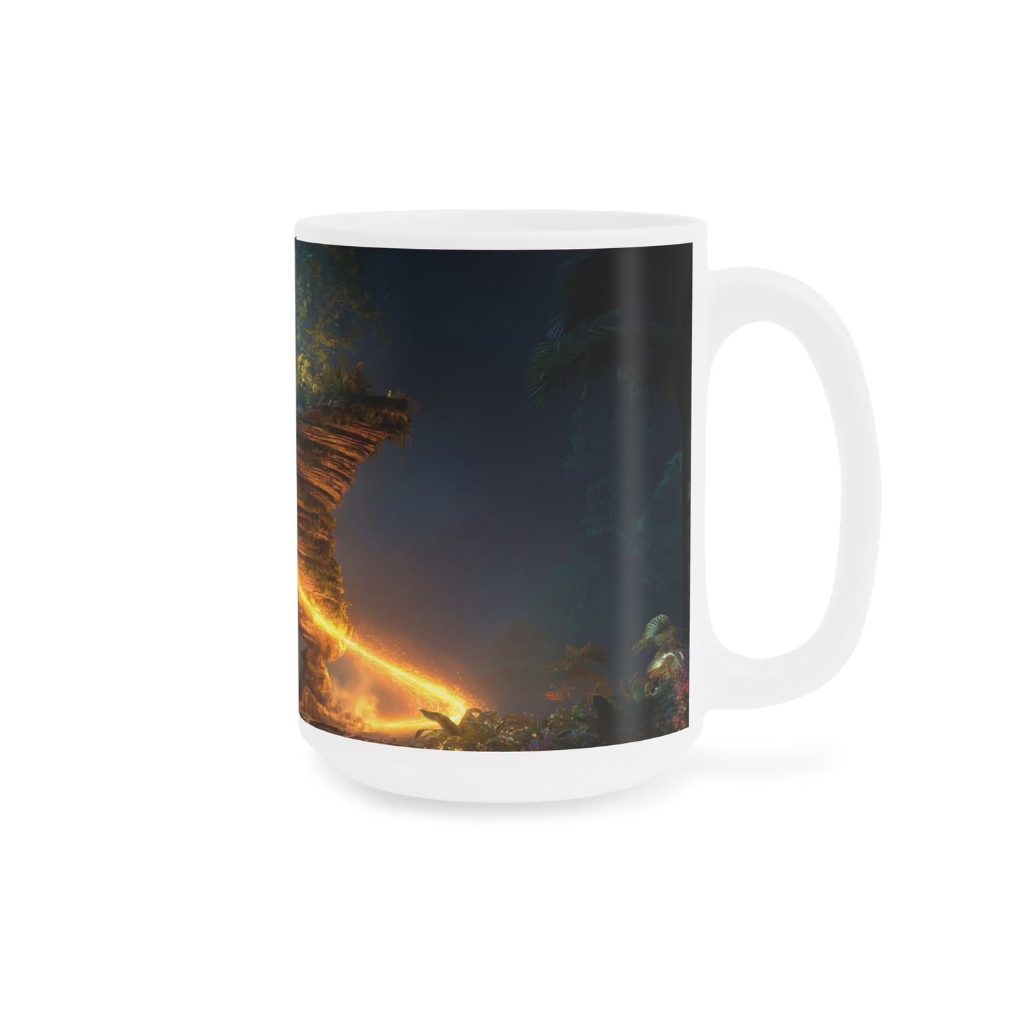 Luminous Floating Island Ceramic Mugs (11oz\15oz\20oz) – Celestial Vortex Dreamscape