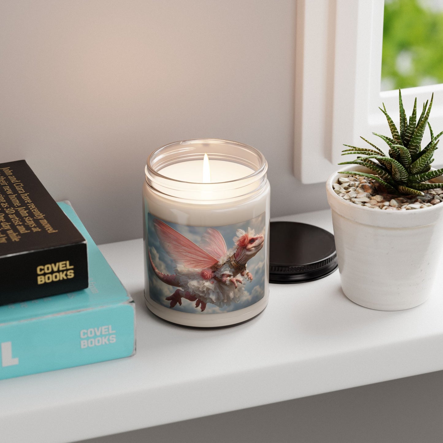 Pink Winged Dragon Scented Soy Candle, 9oz – Celestial Ballet in Soft Petals