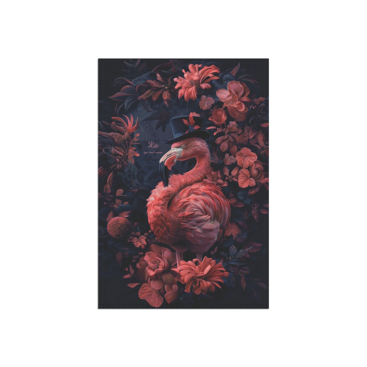 Elegant Flamingo in Top Hat - Garden Flag