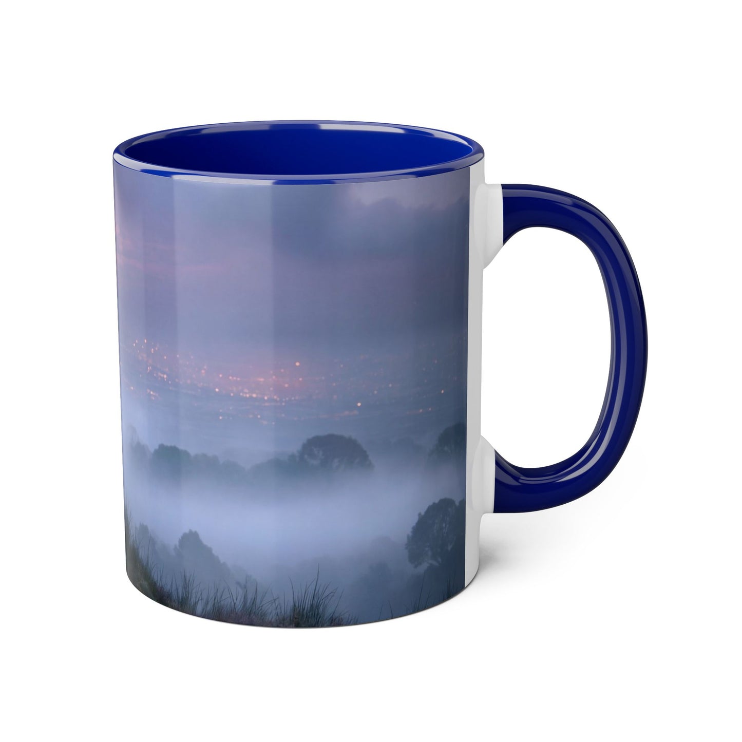 Misty Ridge Accent Mugs, 11oz – Crimson Moon & Giant Mushrooms