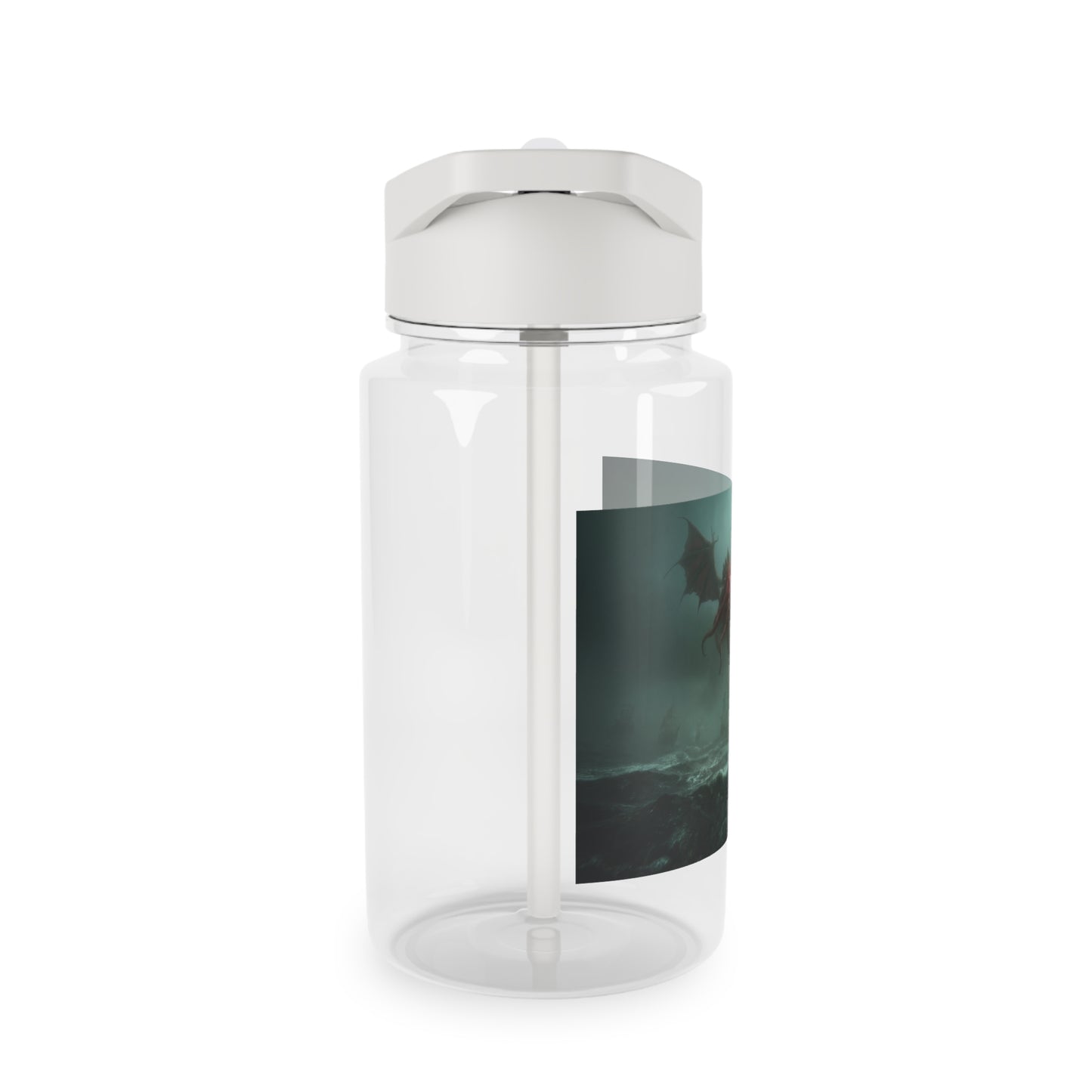 Crimson Leviathan Tritan Water Bottle – Stormbound Sea Beast