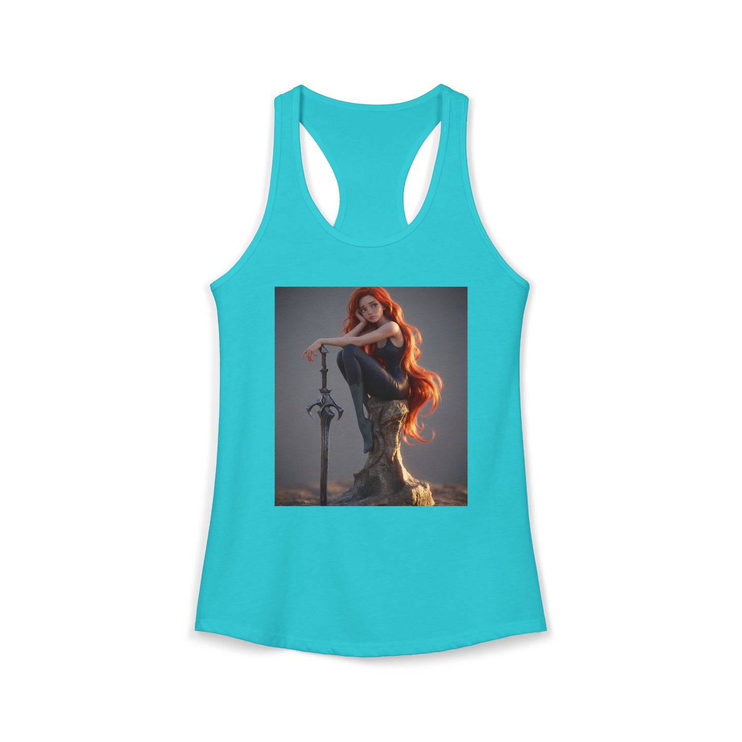 Red-Haired Sentinel Women's Ideal Racerback Tank – Twilight Knight’s Rest