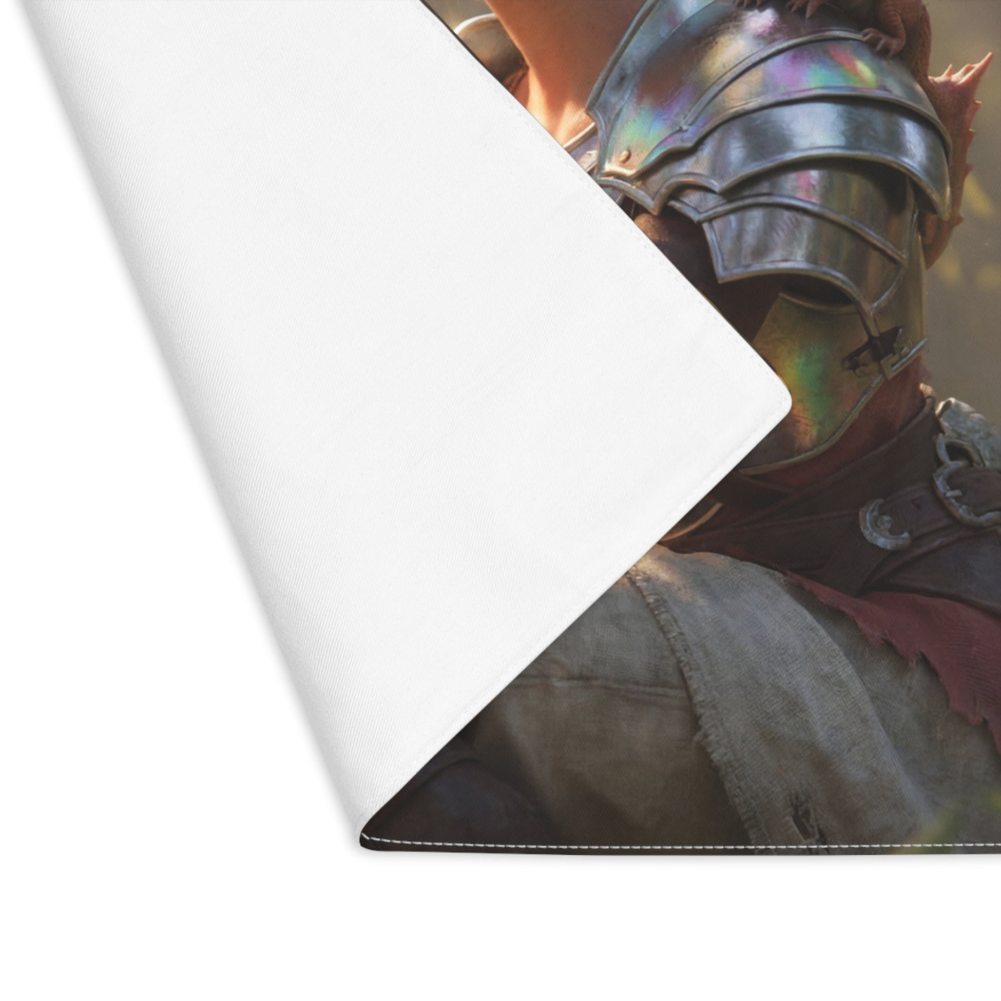 Elven Sentinel Placemat – Sunlit Grove with Tiny Dragon Companion