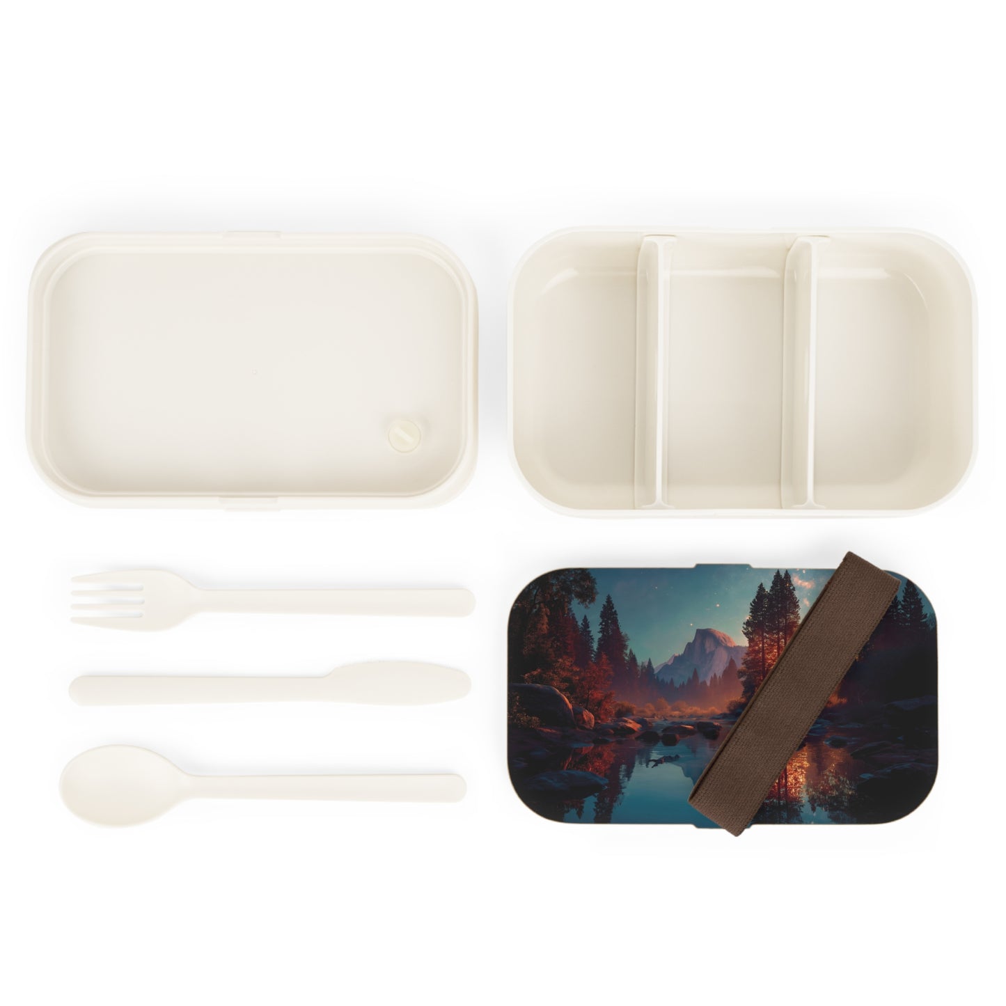 Starlit River Valley Bento Lunch Box – Mirror Reflections of Half Dome