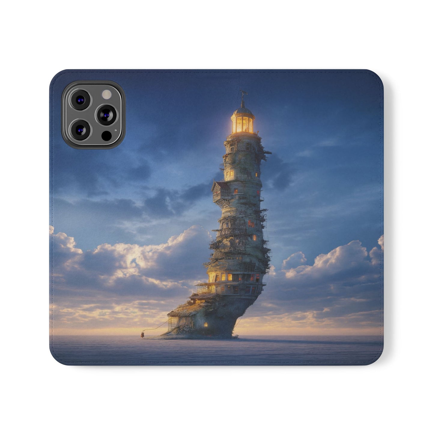 Twilight Sentinel Flip Cases – Lighthouse on a Storm-Tossed Sea