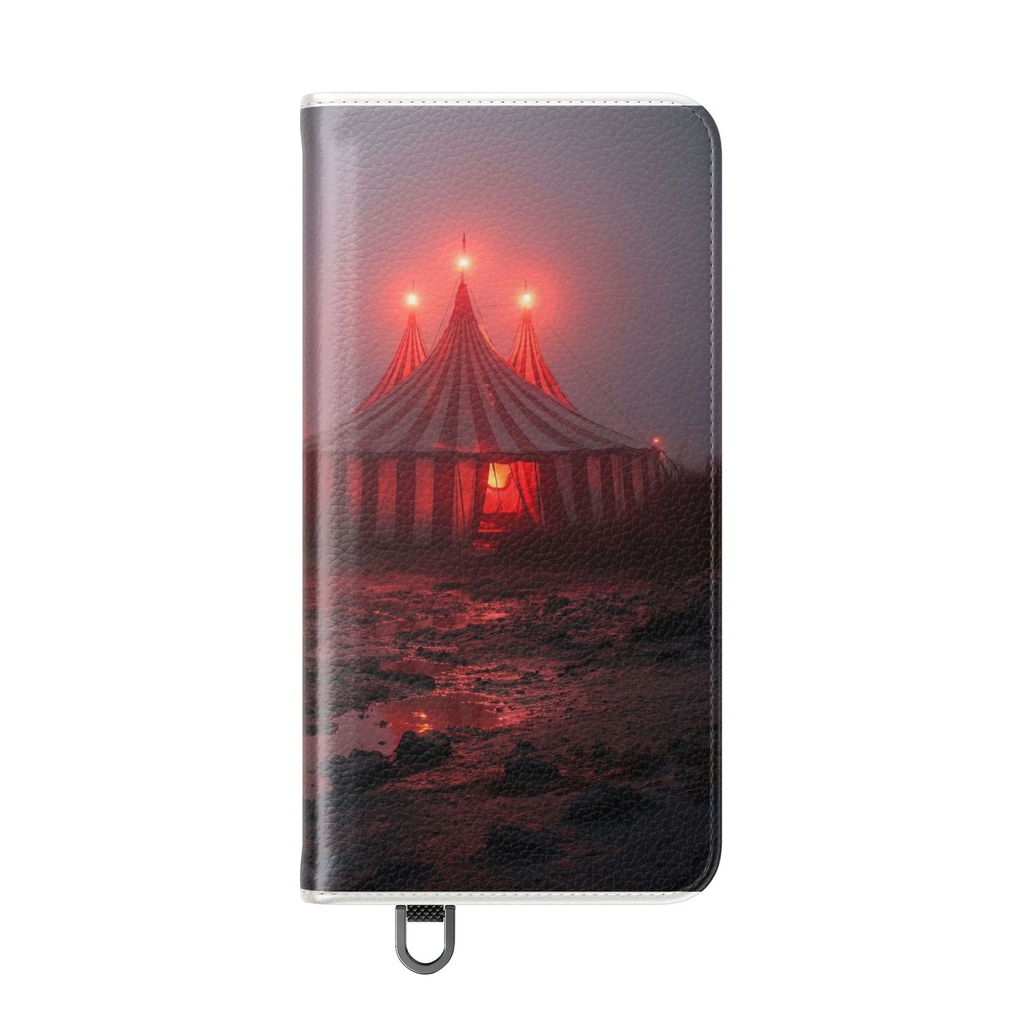Crimson Circus Tent Flip Cases – Misty Coastside Lantern Scene