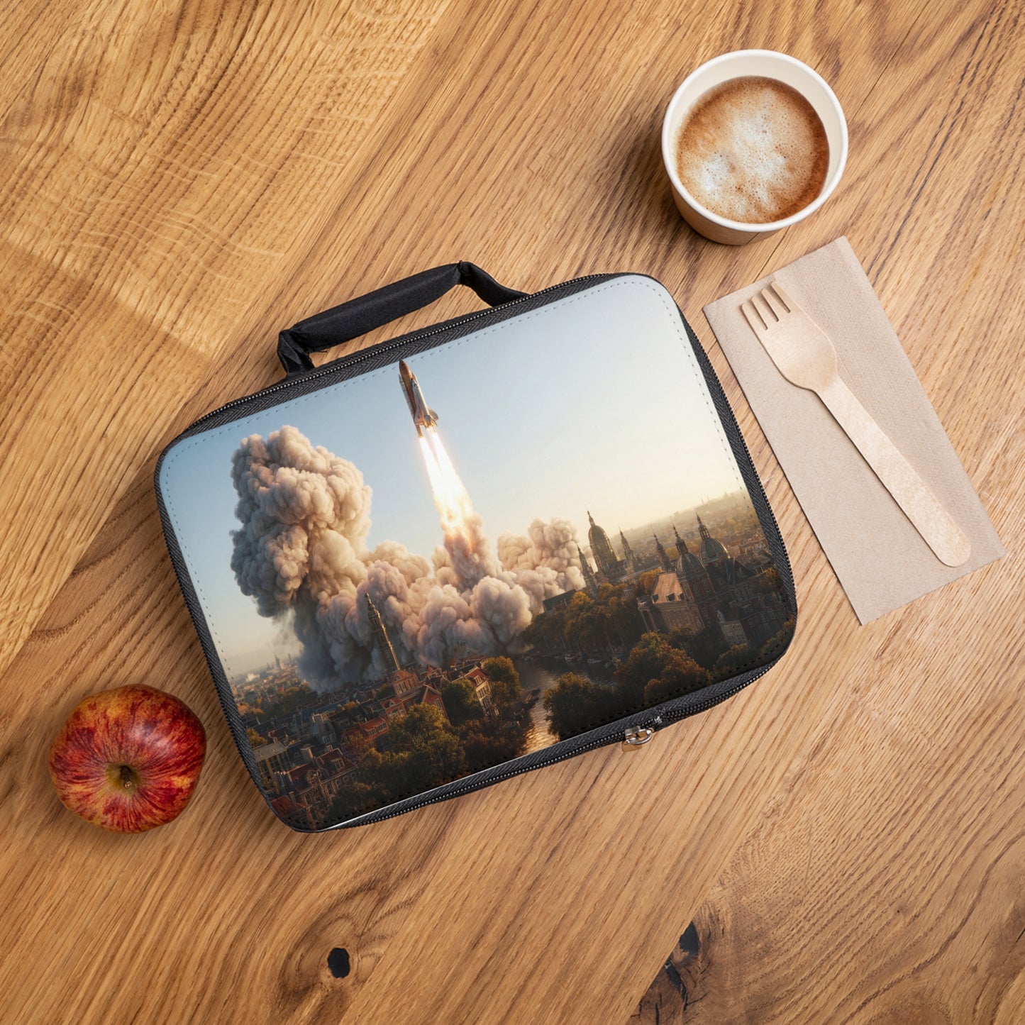 Rocket Launch Lunch Bag – City Skyline Escape Dreamscape