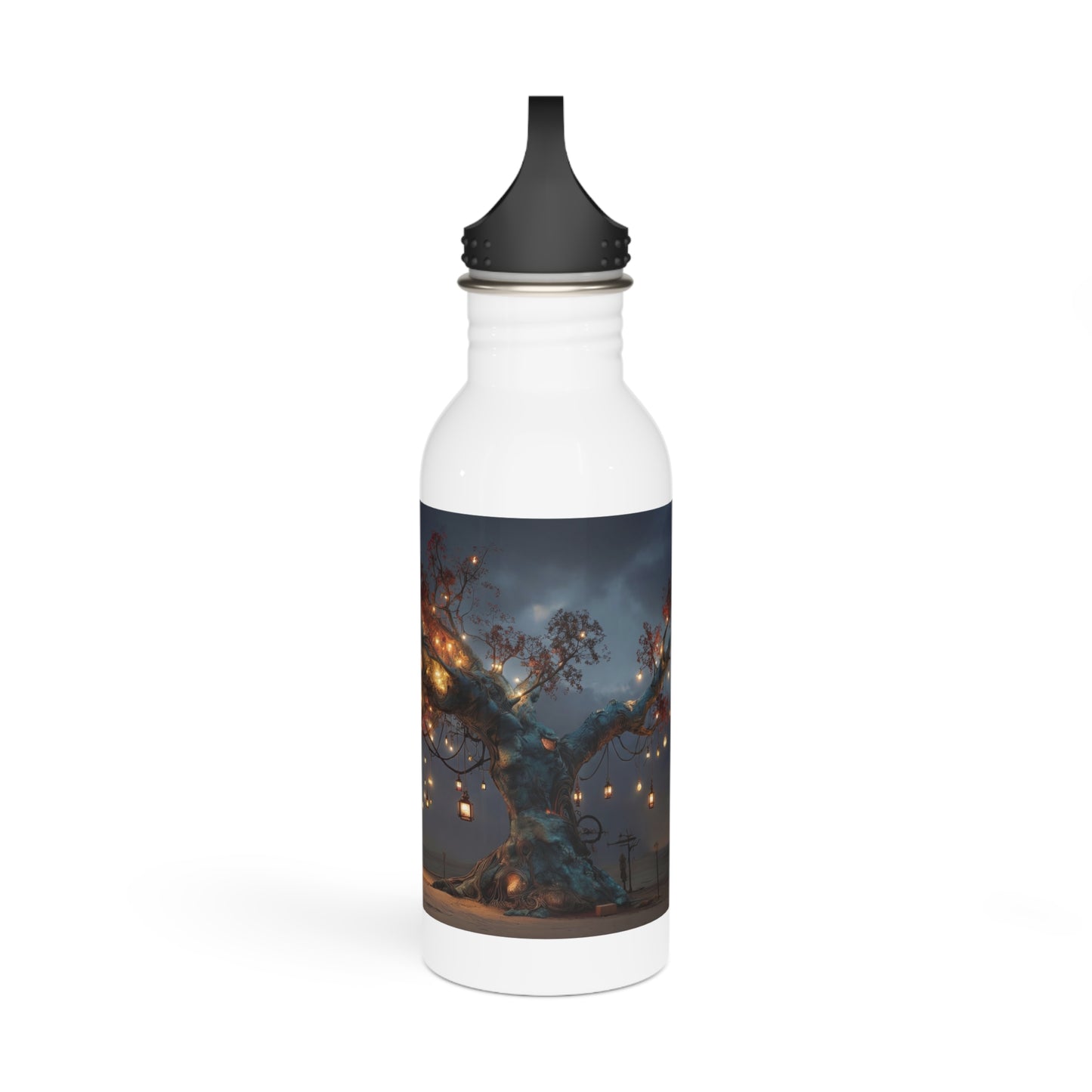 Luminous Wisteria Tree Water Bottle – Twilight Lantern Grove