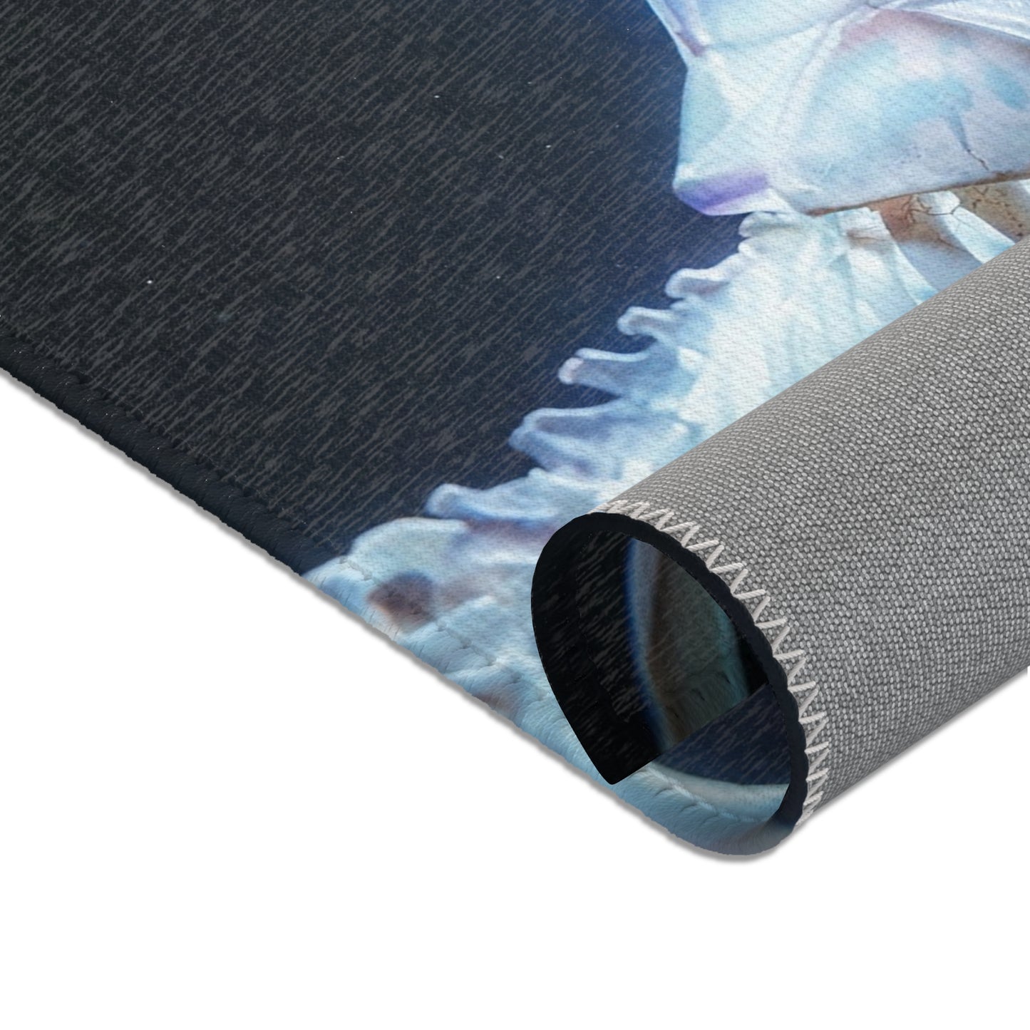 Celestial Unicorn Skeleton Rug – Luminescent Bone Dreamscape