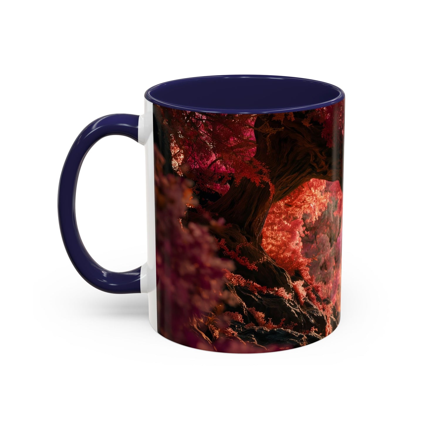 Crimson Heart Grove Accent Coffee Mug (11, 15oz) – Twisted Canopy Romance Scene