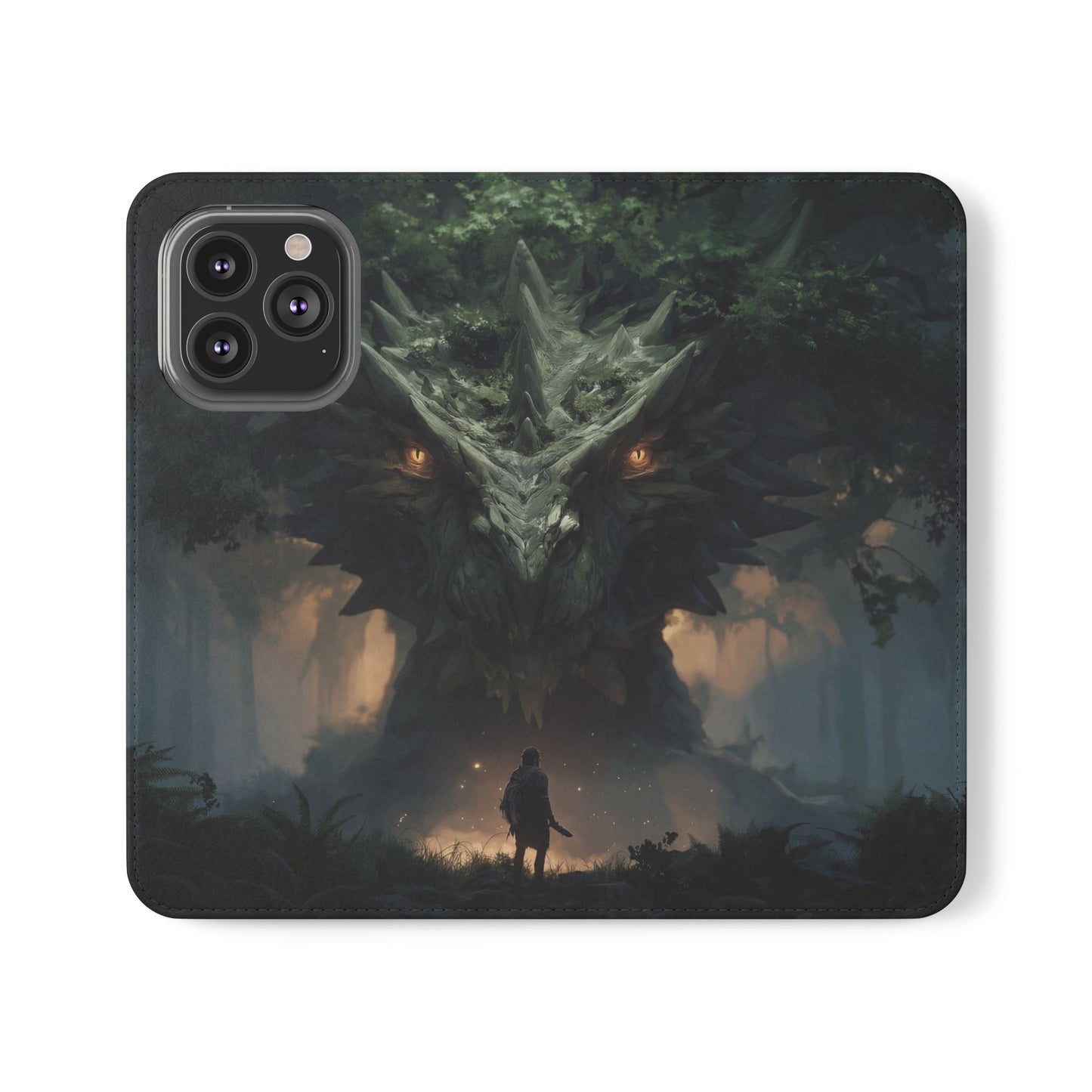 Guardian Beast Flip Cases – Moss-Clad Titan Facing the Wanderer