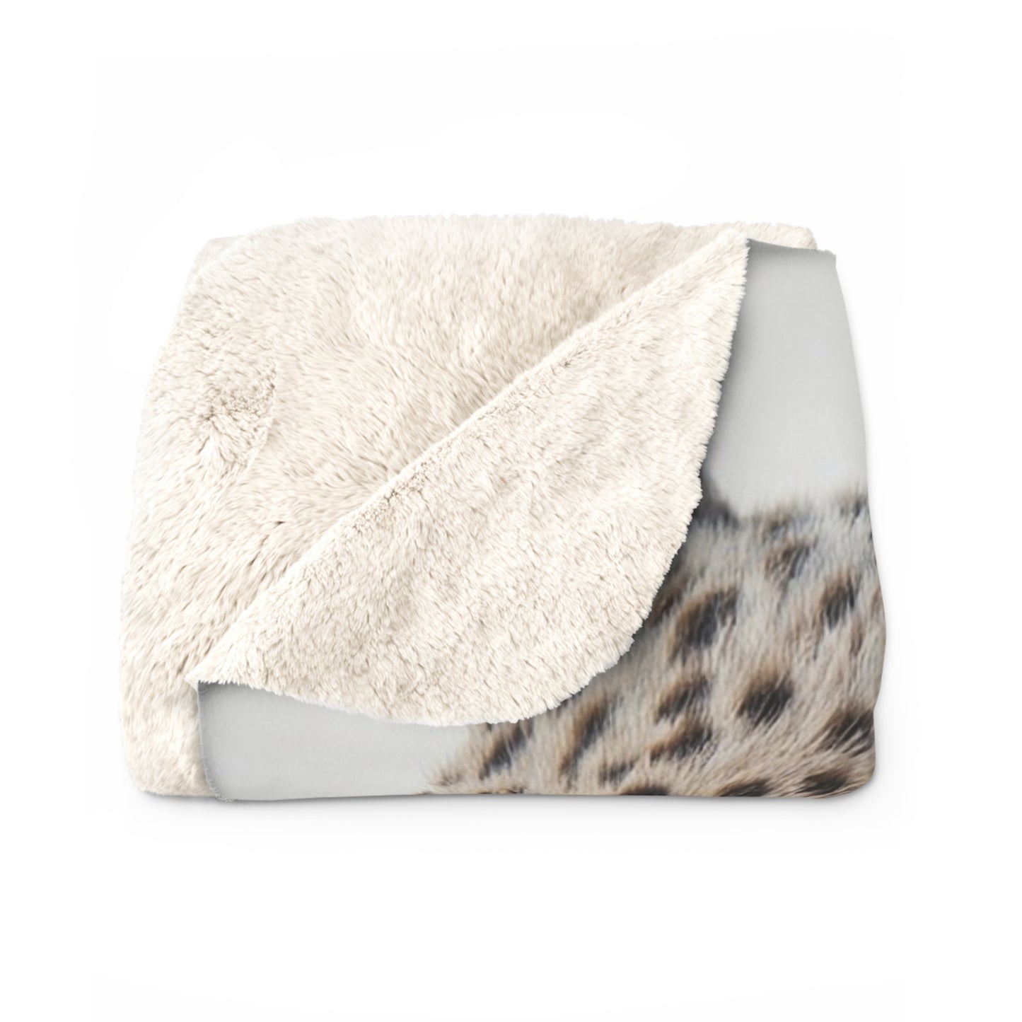 Winged Cheetah Sherpa Fleece Blanket – Feathered Sentinel Portrait Wrap