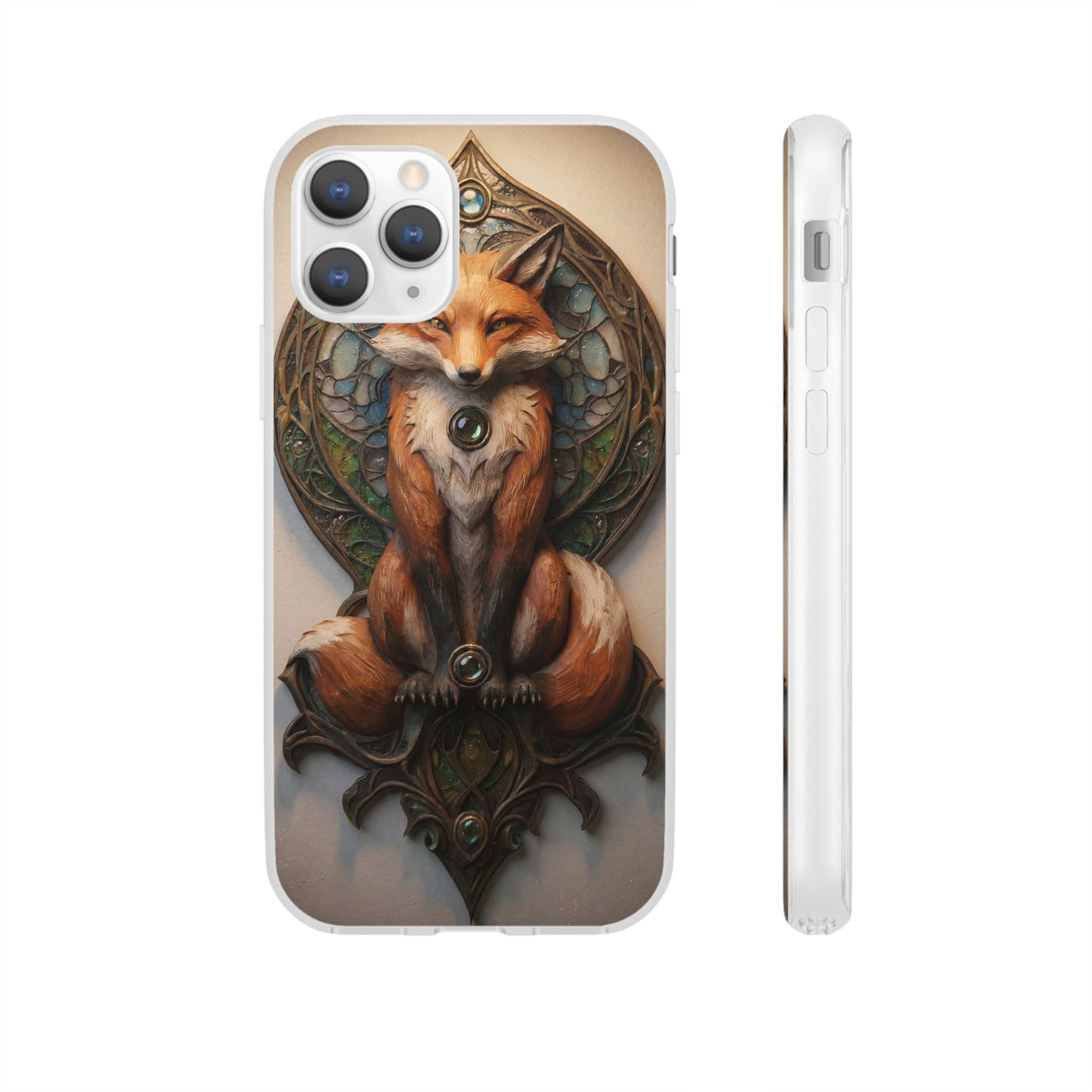 Fox Sentinel Flexi Cases – Amber Glaze and Stained Glass Reverie