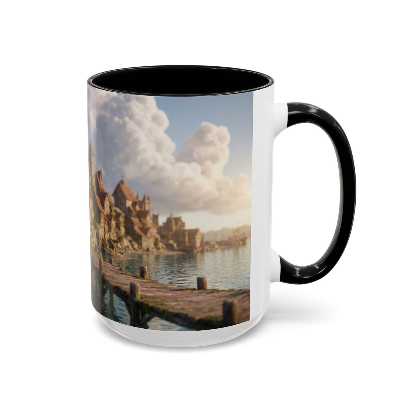 Harbor's Whisper Accent Coffee Mug (11, 15oz) – Sunset Village by the Sea