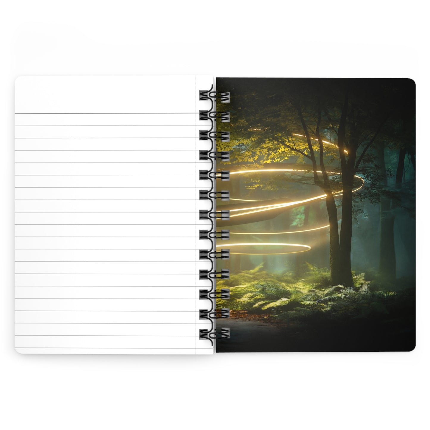Celestial Vortex Spiral Bound Journal – Indigo Cloud Dreamscape