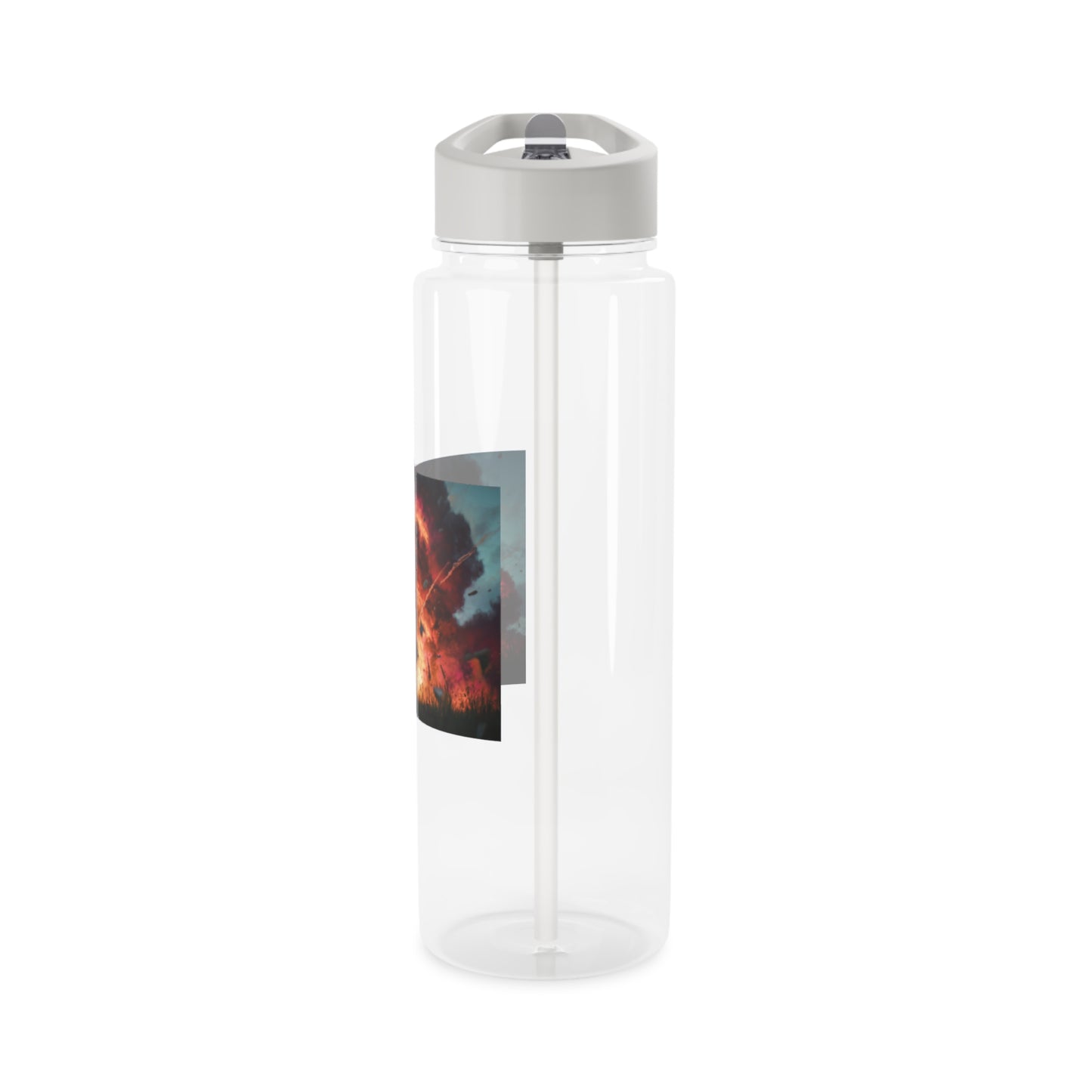 Explosive Suit Tritan Water Bottle – Fiery Chaos Calm