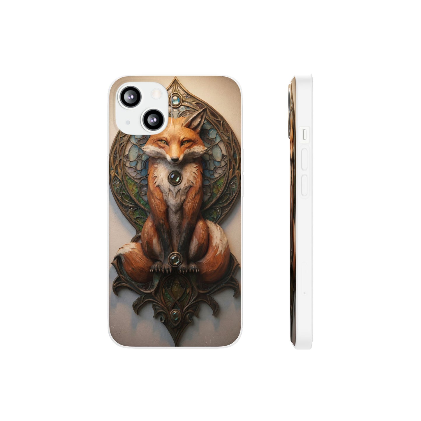 Fox Sentinel Flexi Cases – Amber Glow Through Stained Glass