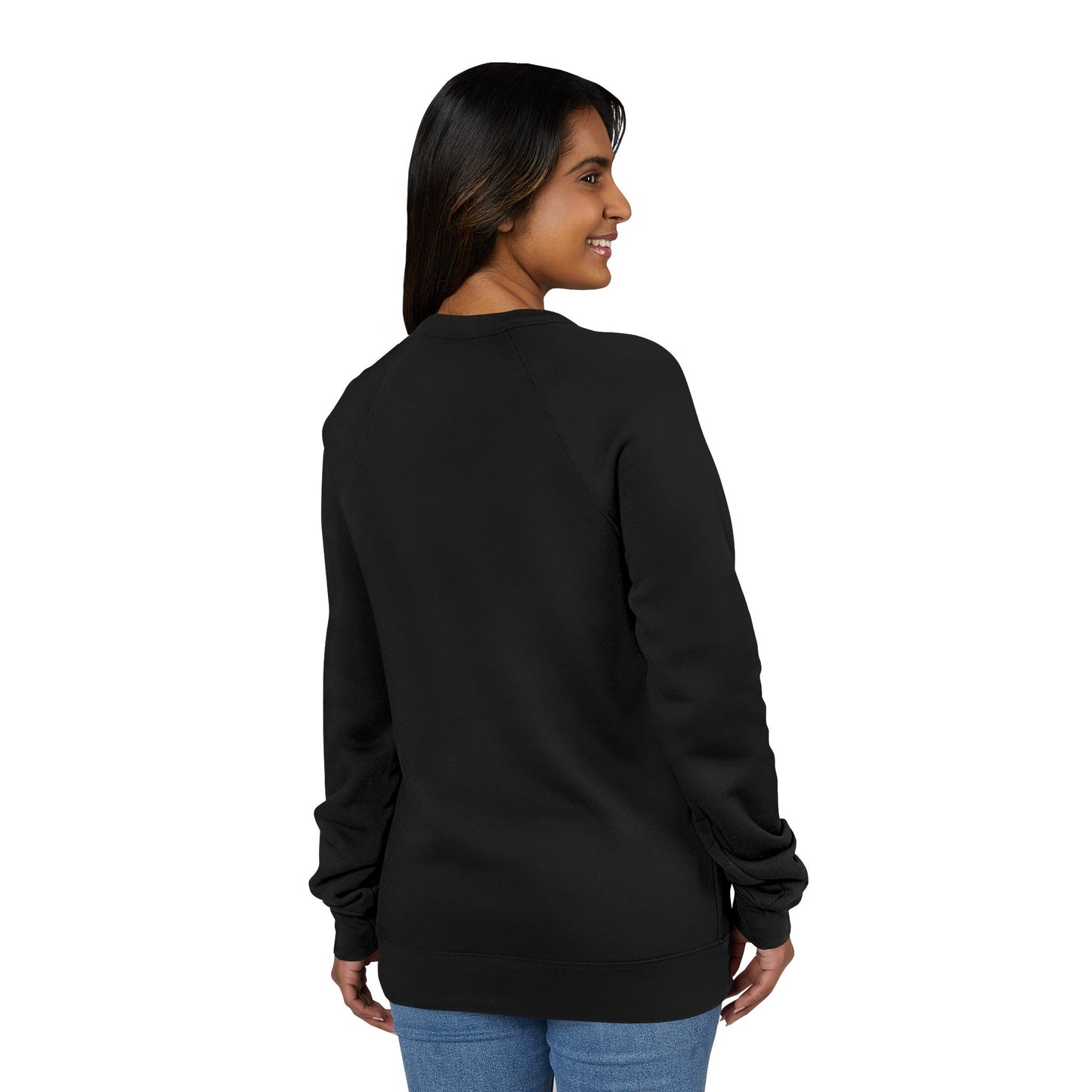 The Ritz Flamingo Raglan Sweatshirt – Opulent Gold Frame & Crimson Bird Art