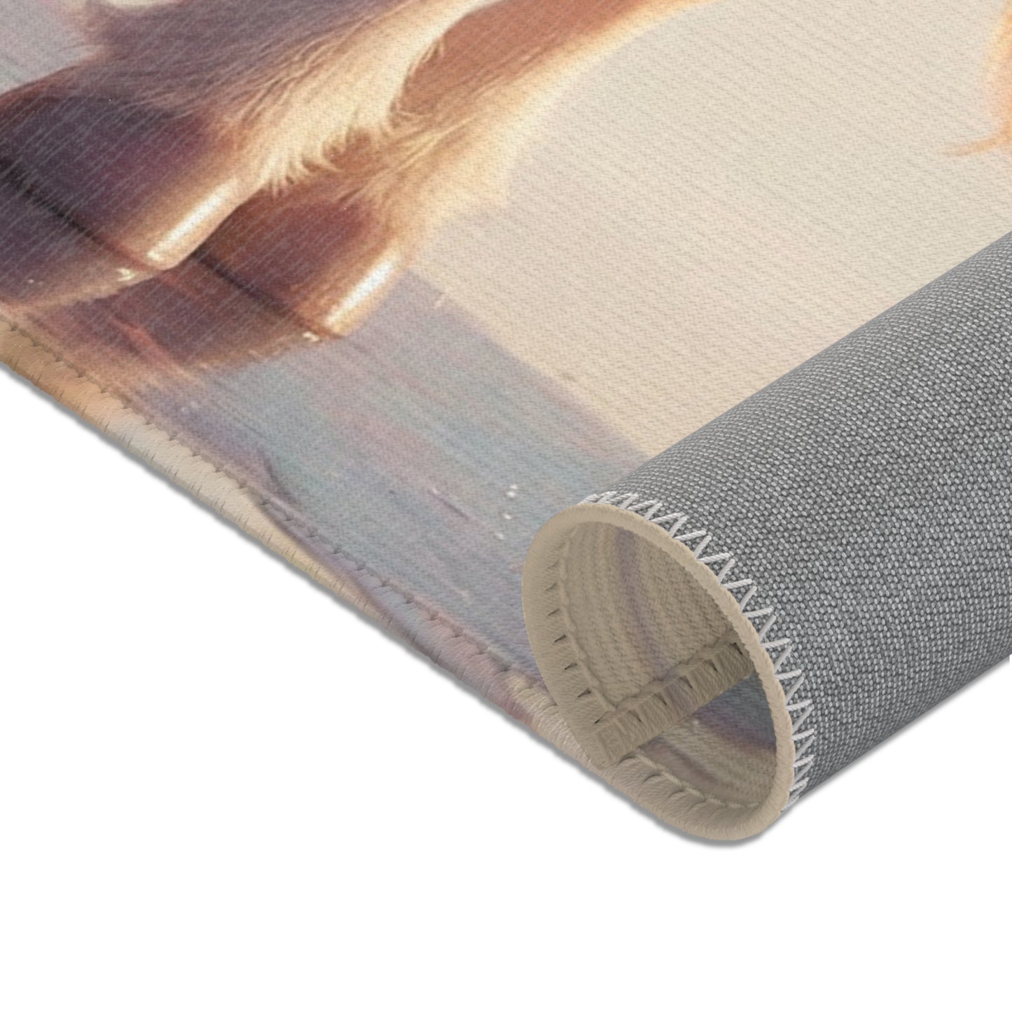 Rainbow Mane Unicorn Area Rug – Sunset Dreamer’s Gentle Stroll