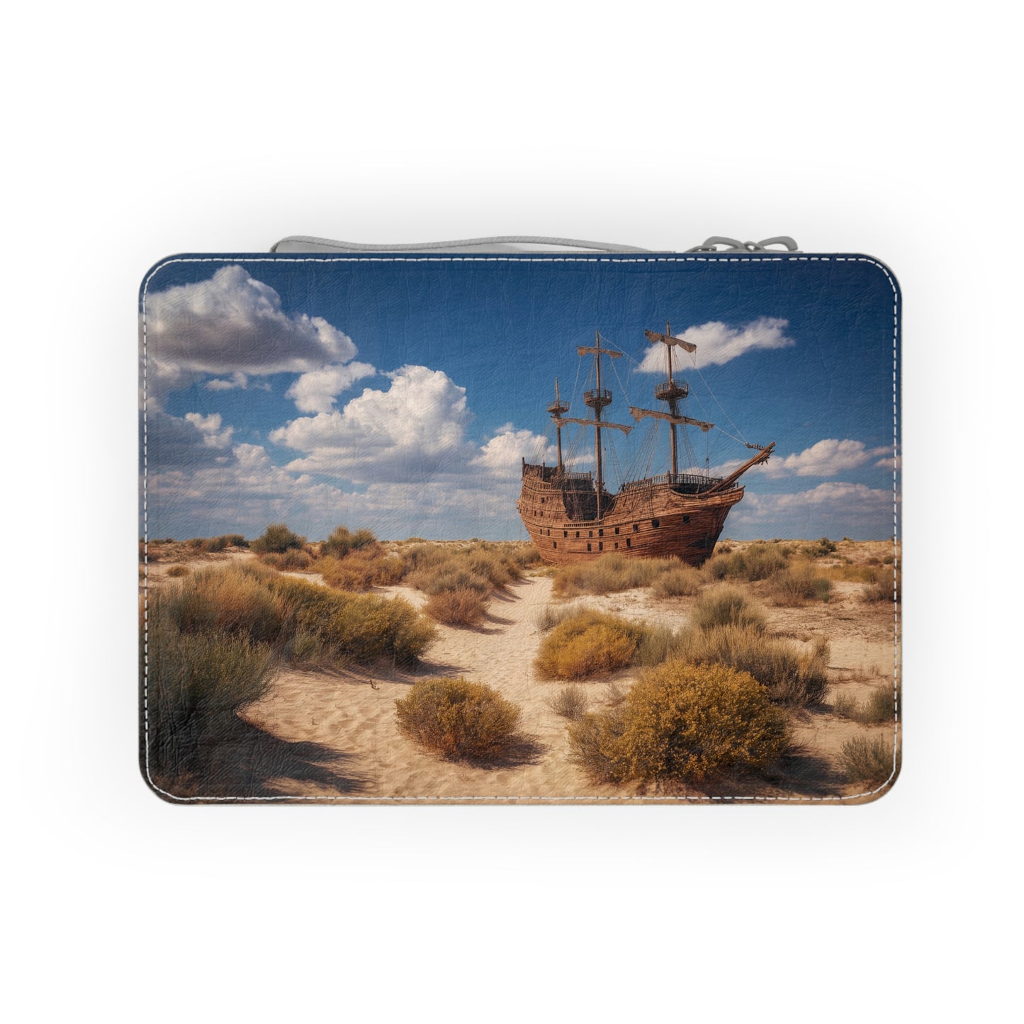 Desert Shipwreck Paper Lunch Bag – Golden Sandscape Voyage