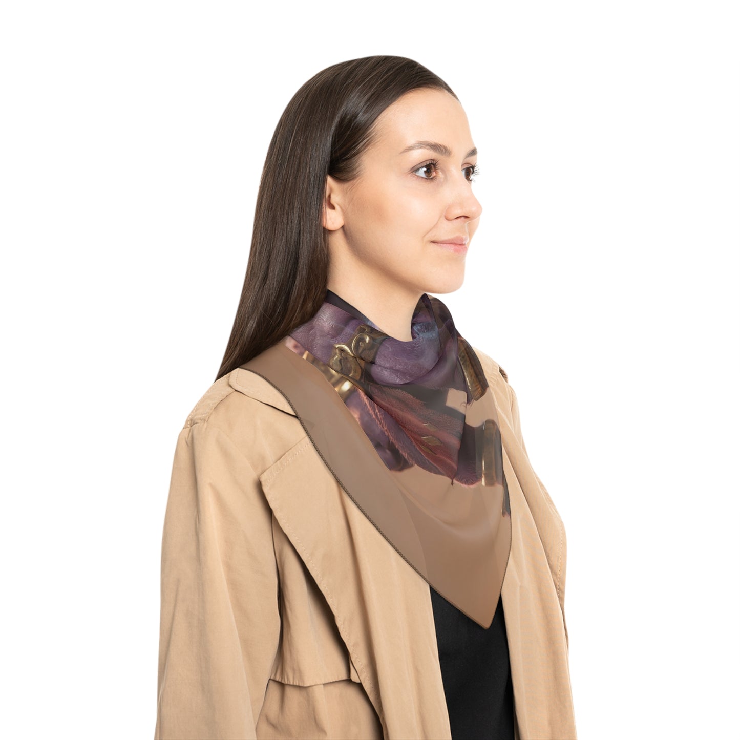 Purple Minotaur Poly Scarf – Regal Bronze Accents and Twilight Musculature