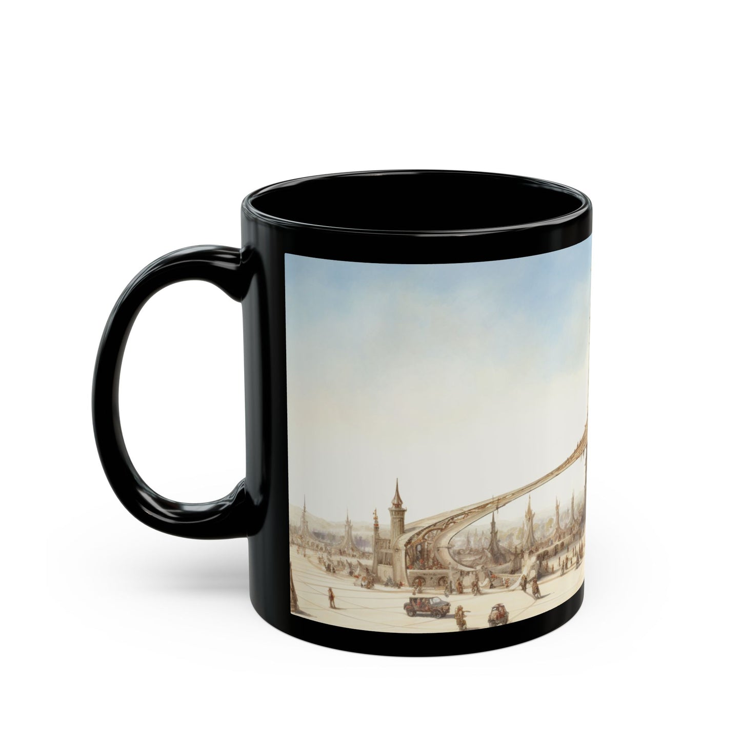 Sepia Spire Market Mug
