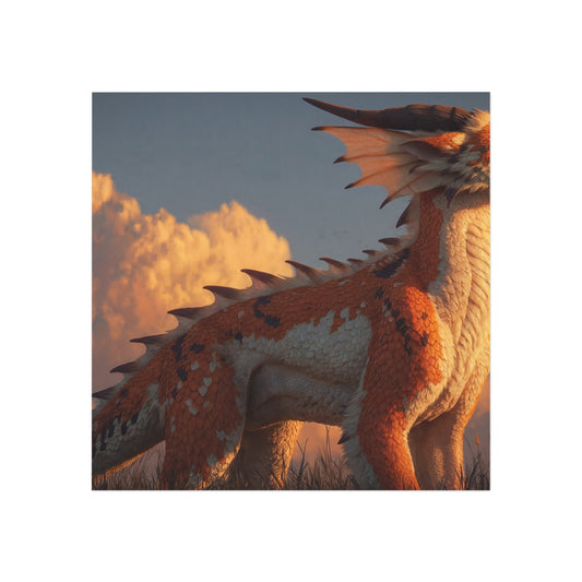 Sunset Sentinel Dragon Magnet – Amber Dawn Guardian