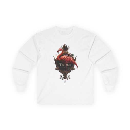 Ornate Flamingo Portrait Tee – The Ritz Gold Frame Long Sleeve Shirt