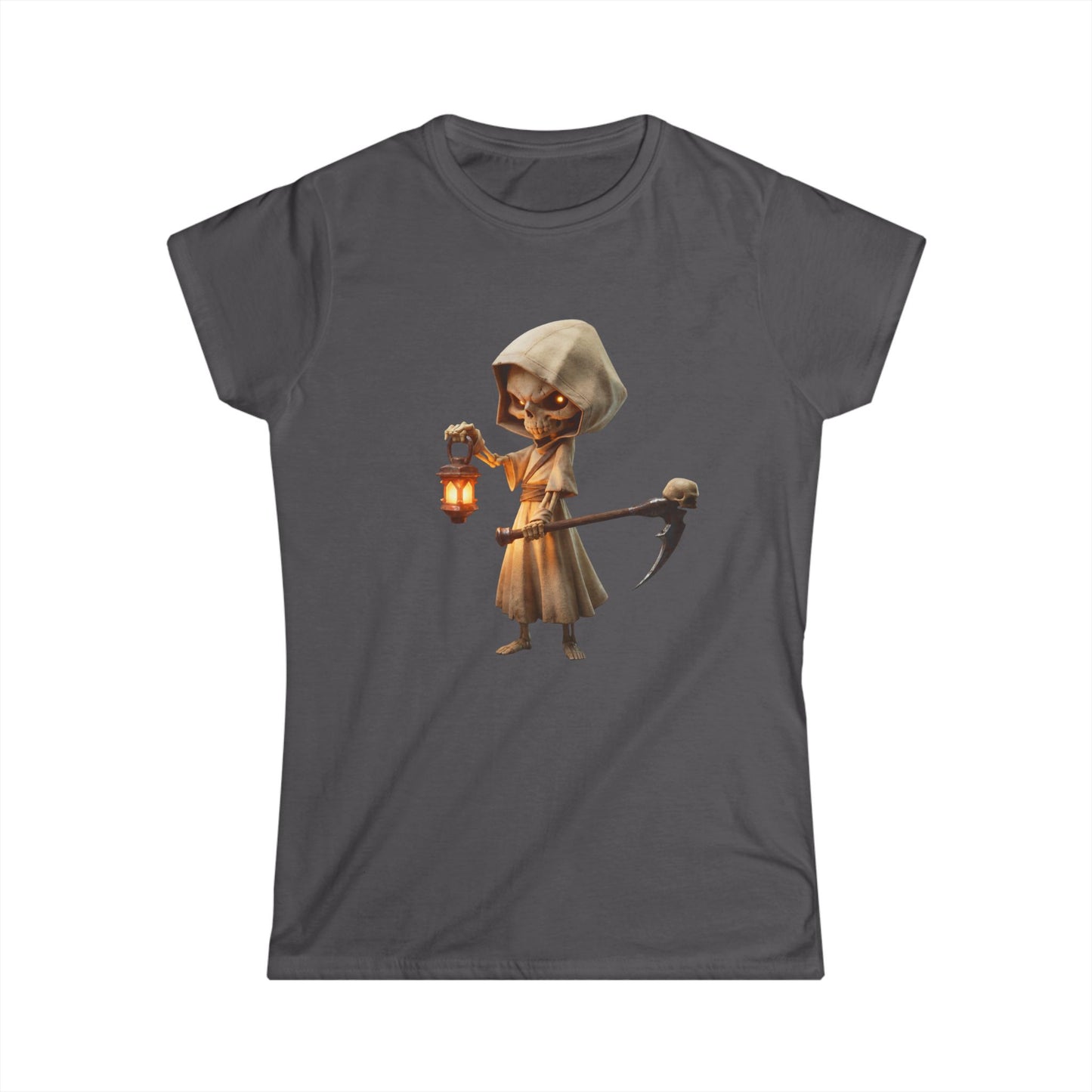 Lantern Guardian Women's Softstyle Tee – Warm Bones & Golden Glow