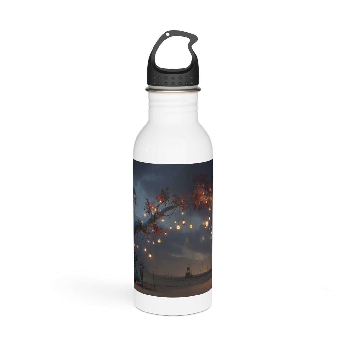 Luminous Wisteria Tree Water Bottle – Twilight Lantern Grove
