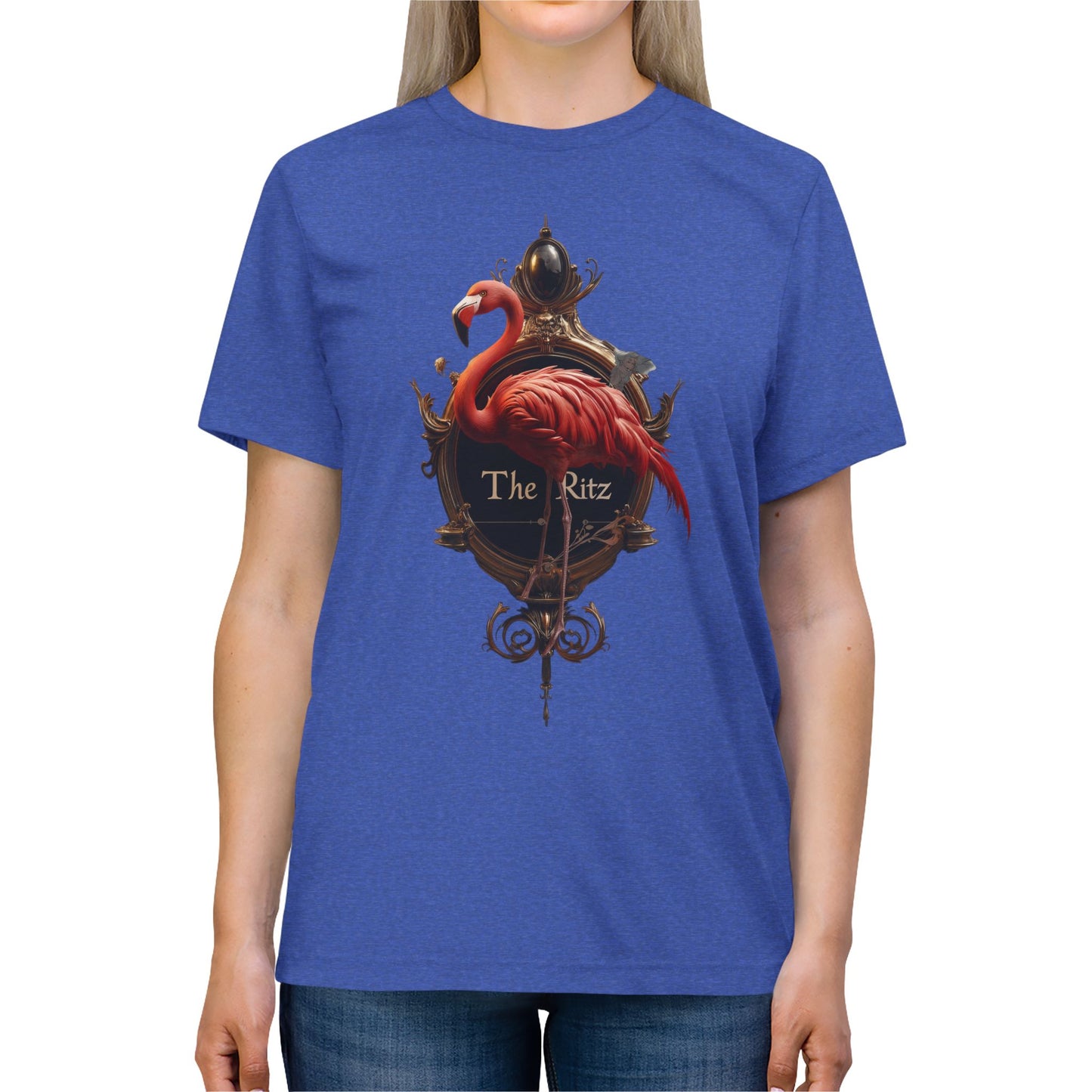 The Ritz Flamingo Tee – Opulent Gothic Ornament Graphic Shirt