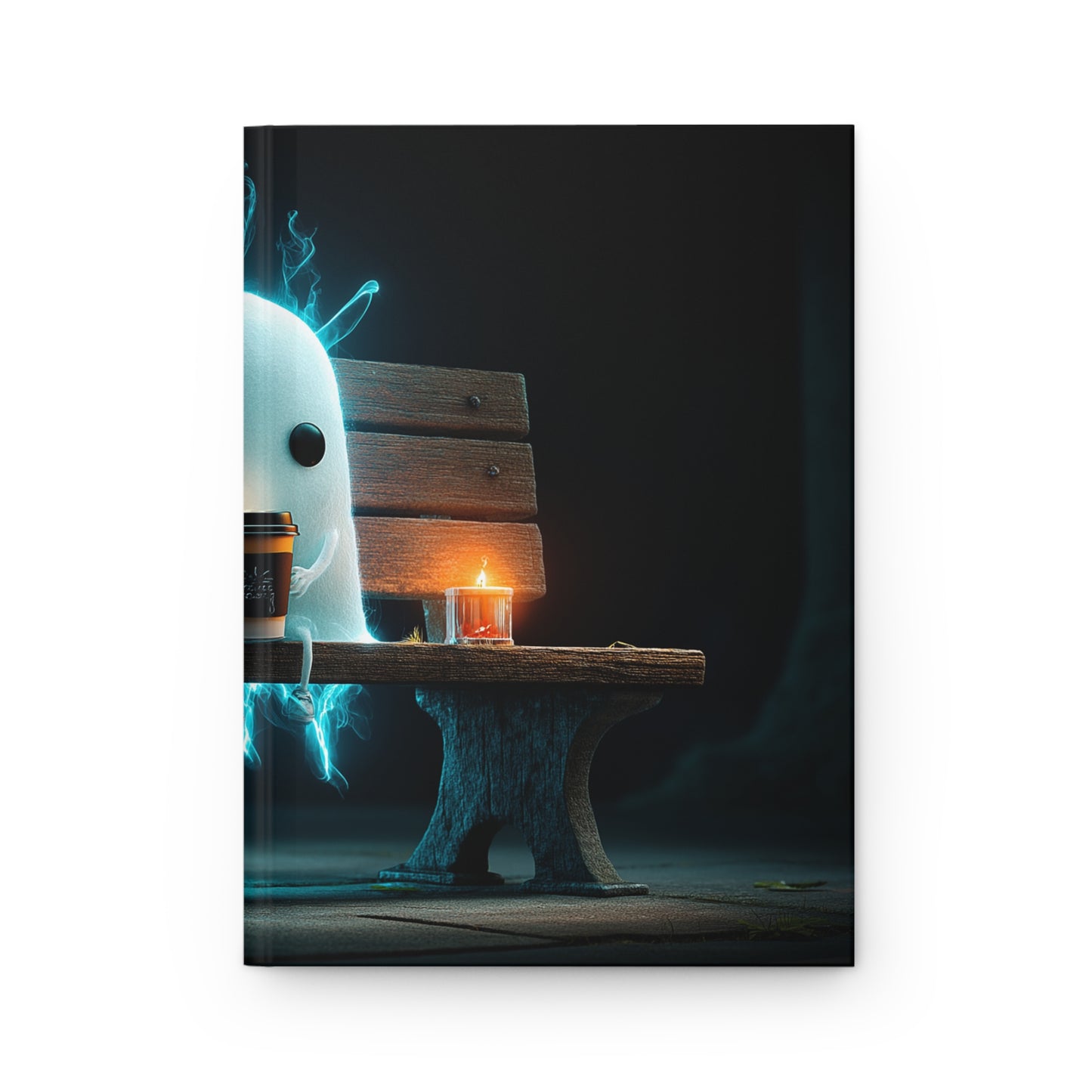 Ghostly Coffee Companion Hardcover Journal Matte – Midnight Bench Warmth