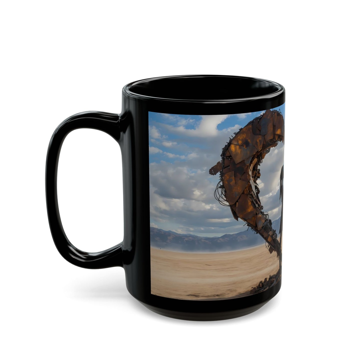 Rust Heart Sculpture Mug – Love Forged in Desert Light