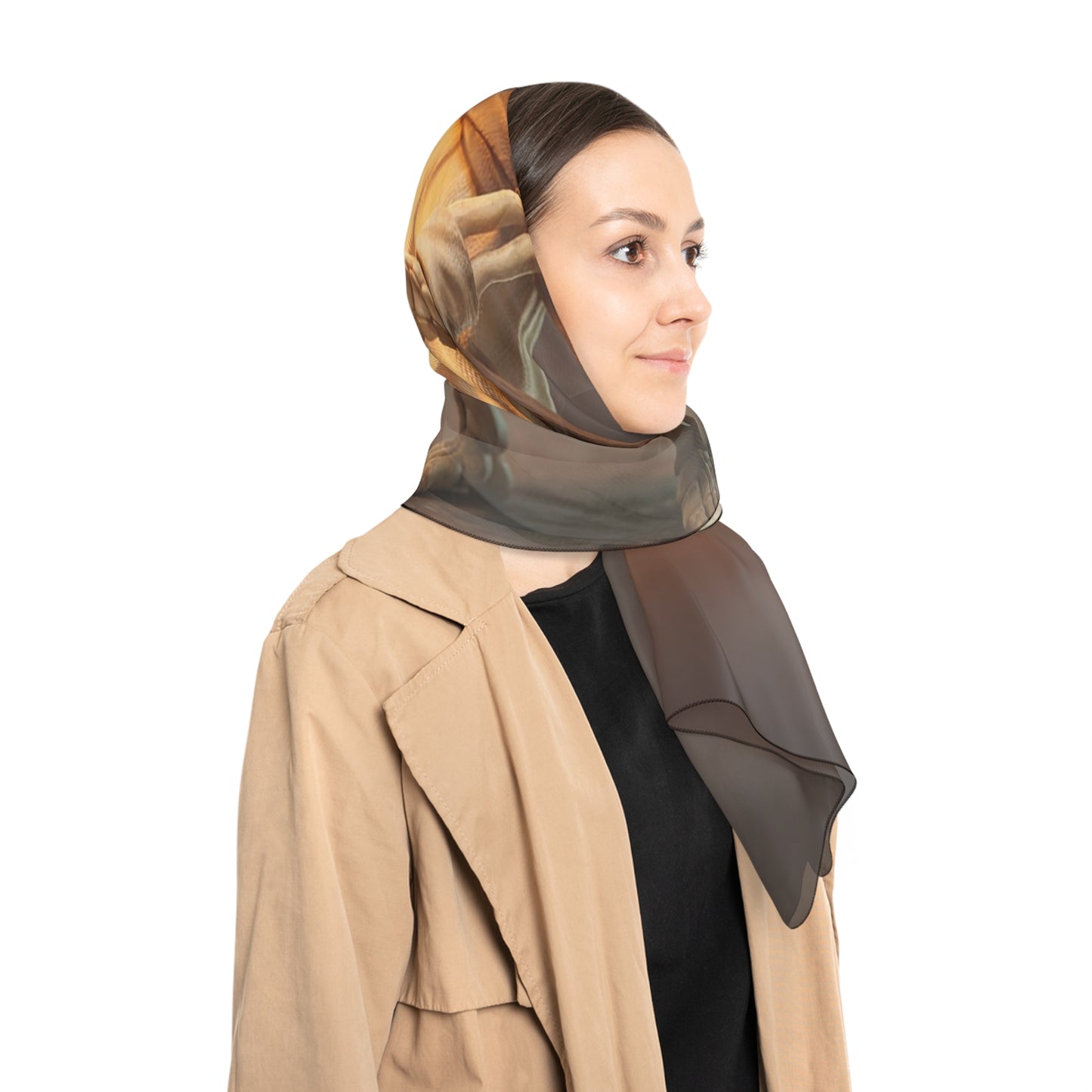 Lantern-Bearing Reaper Poly Scarf – Warm Glow in the Twilight