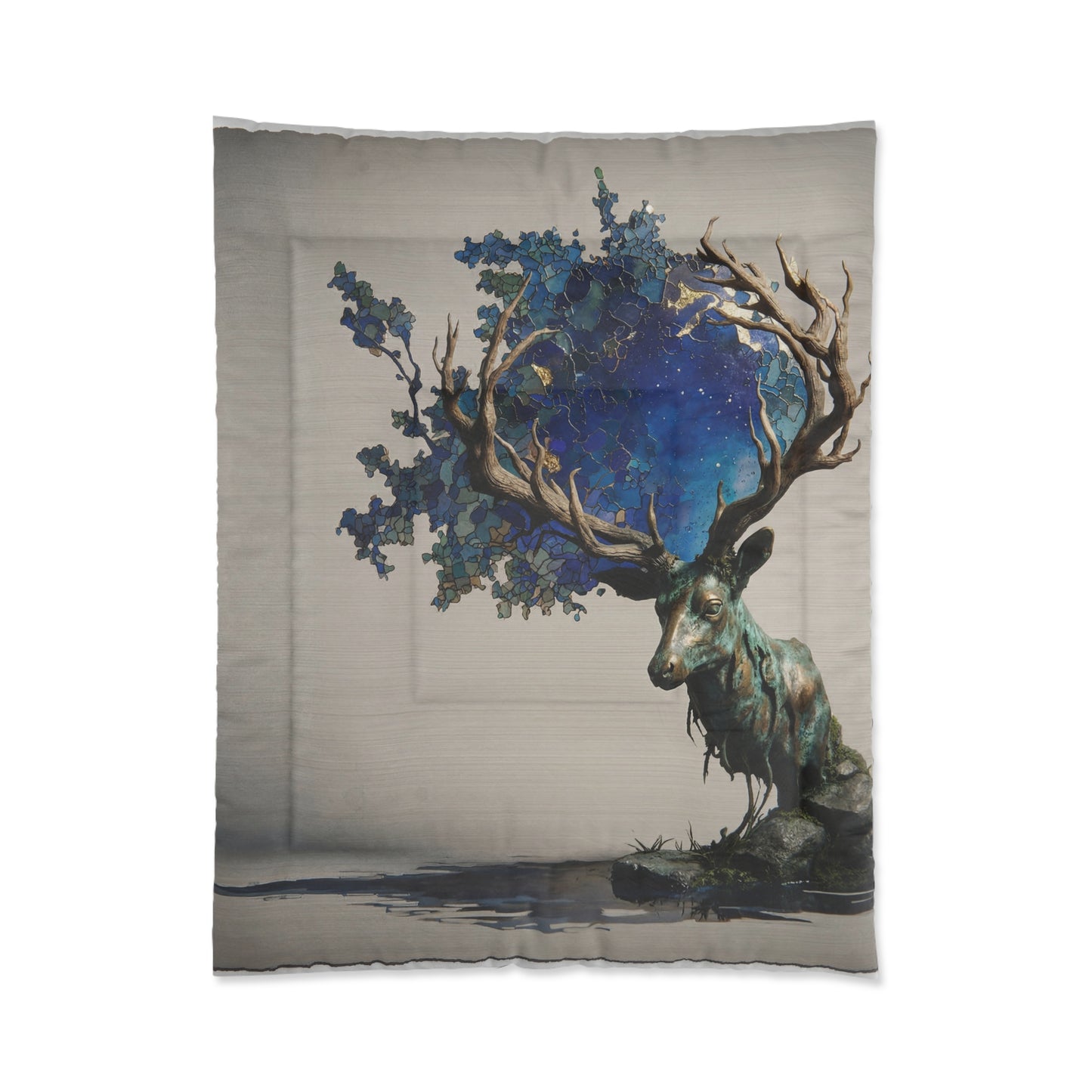 Celestial Stag Comforter – Starlight Antlers Dreamscape