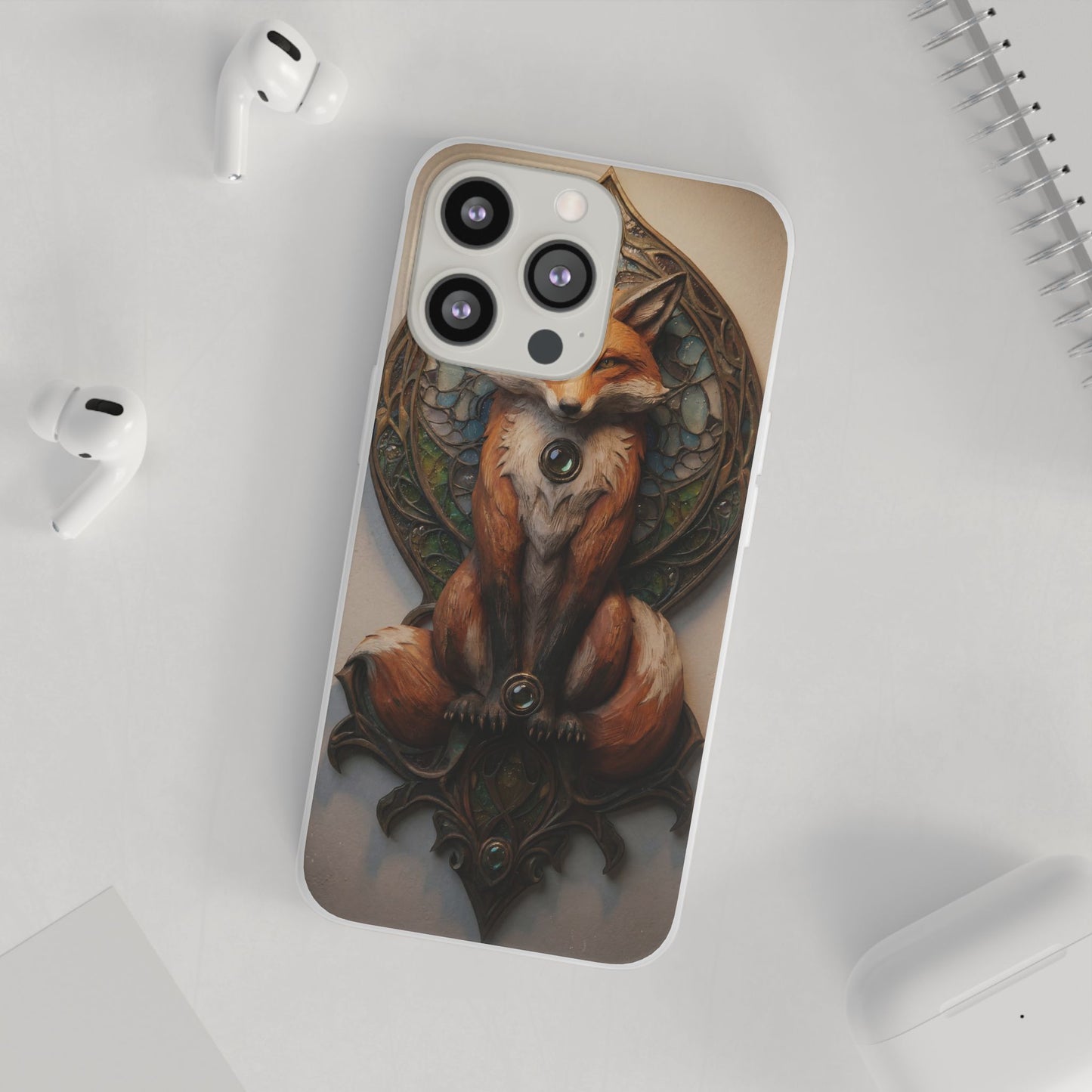 Fox Sentinel Flexi Cases – Amber Glaze and Stained Glass Reverie