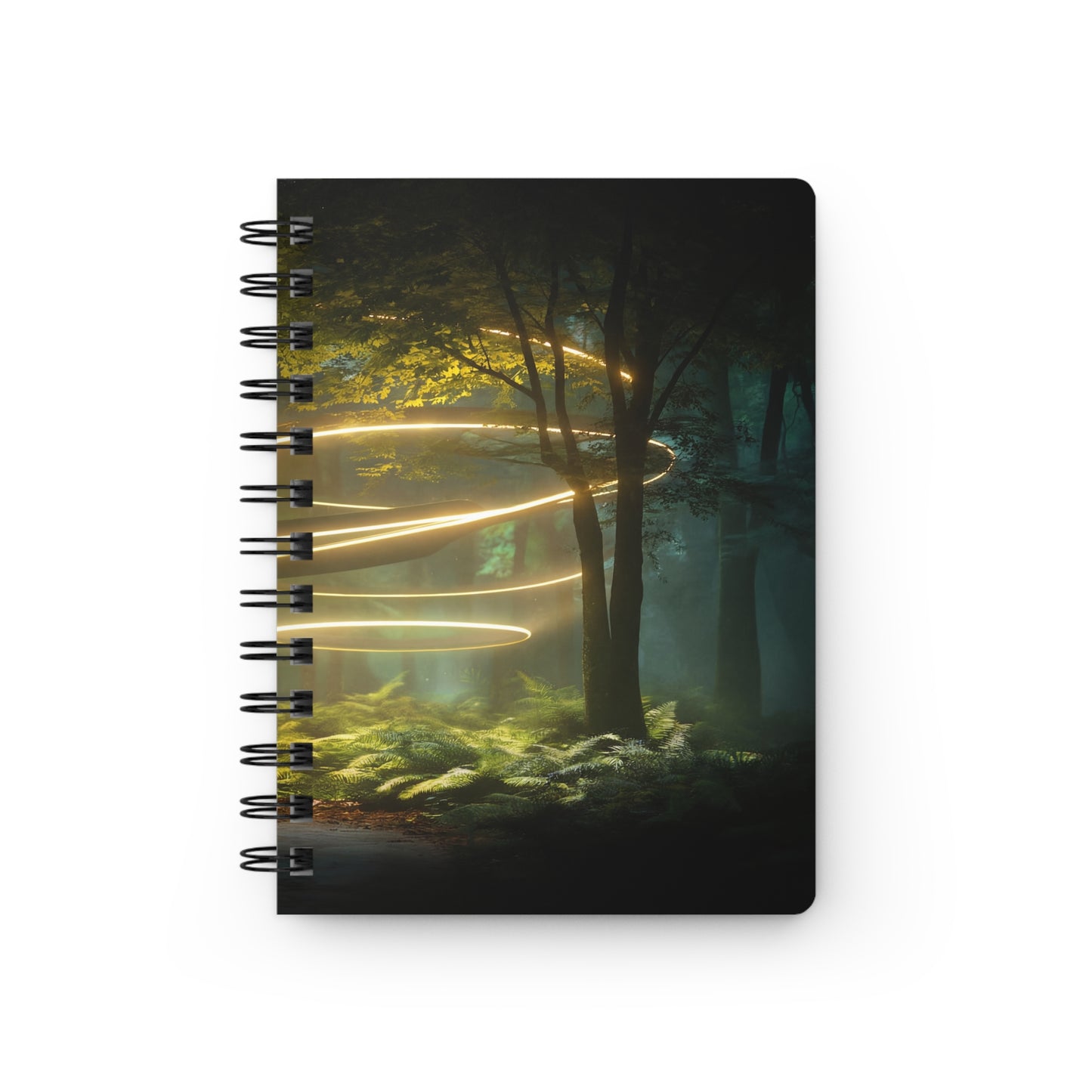 Celestial Vortex Spiral Bound Journal – Indigo Cloud Dreamscape