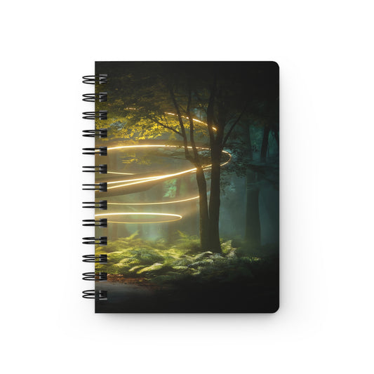 Celestial Vortex Spiral Bound Journal – Indigo Cloud Dreamscape