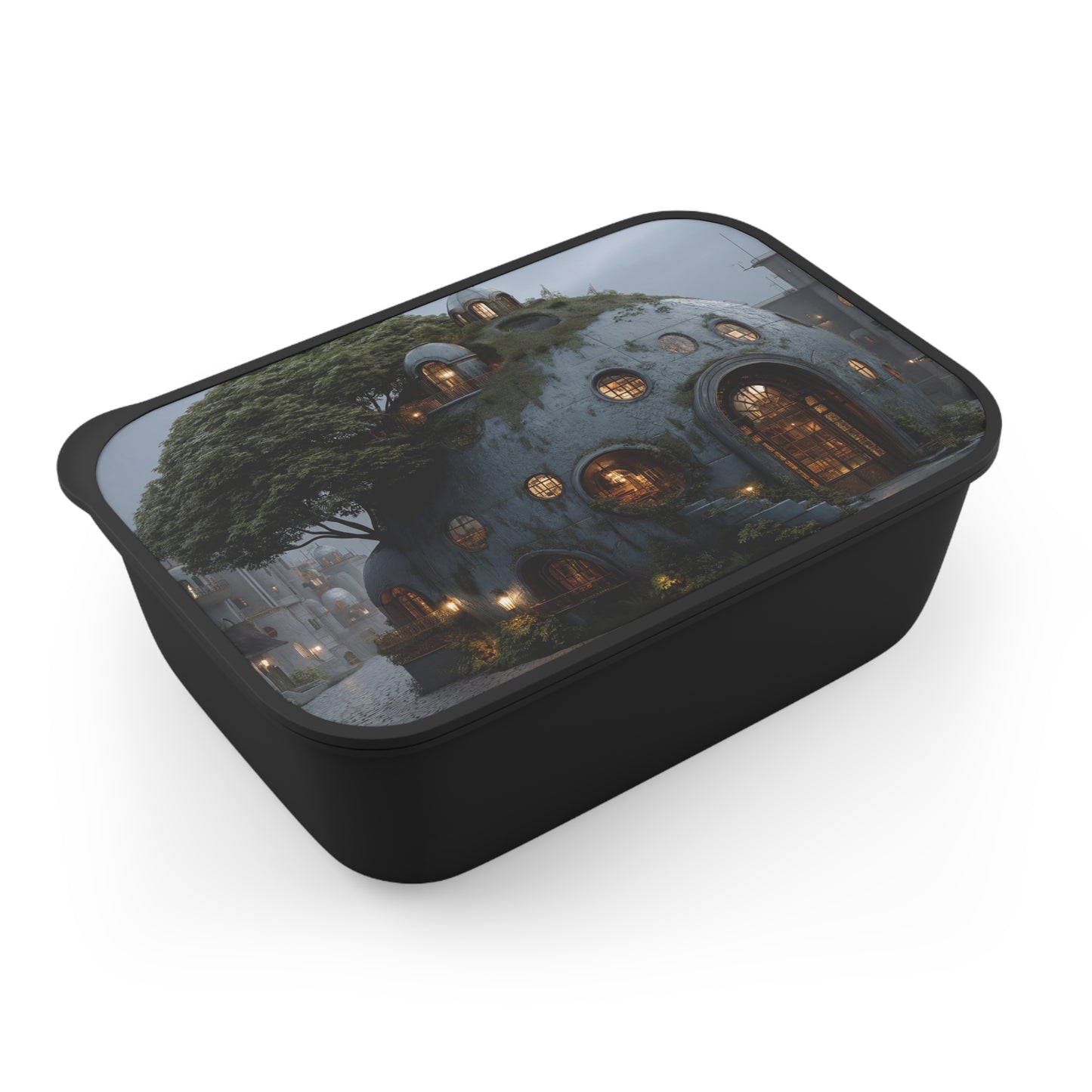 Treehouse Dome Bento Box – Whimsical Sky-House Dreamscape