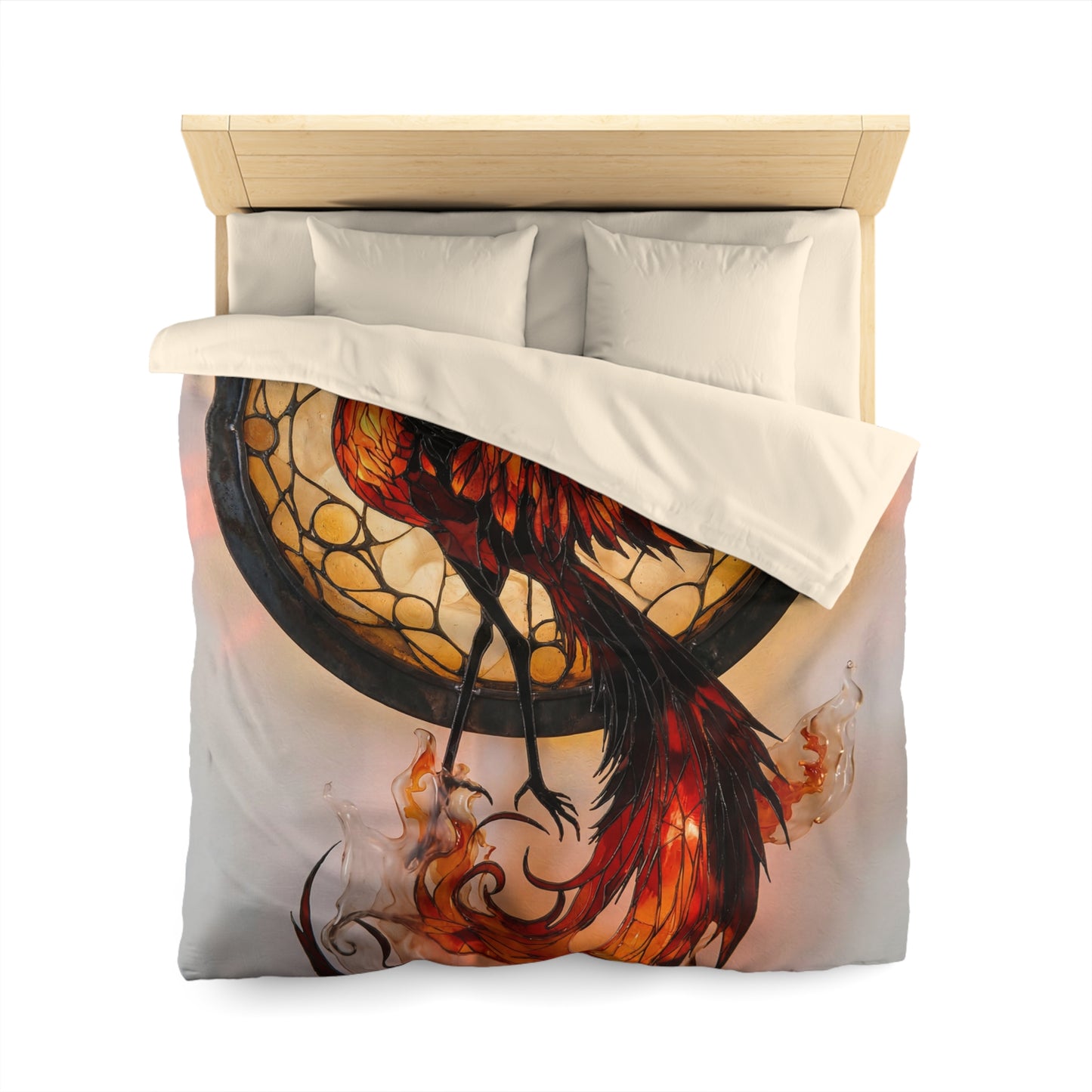 Phoenix Reborn Microfiber Duvet Cover – Amber Flame Dreamscape