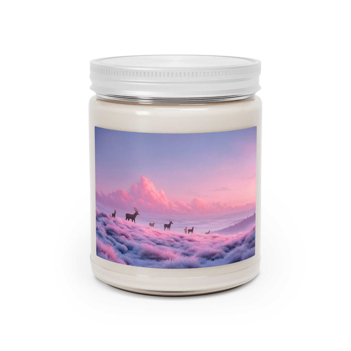 Twilight Herd Scented Soy Candles with White Lid, 9oz – Pink Horizon Meadow