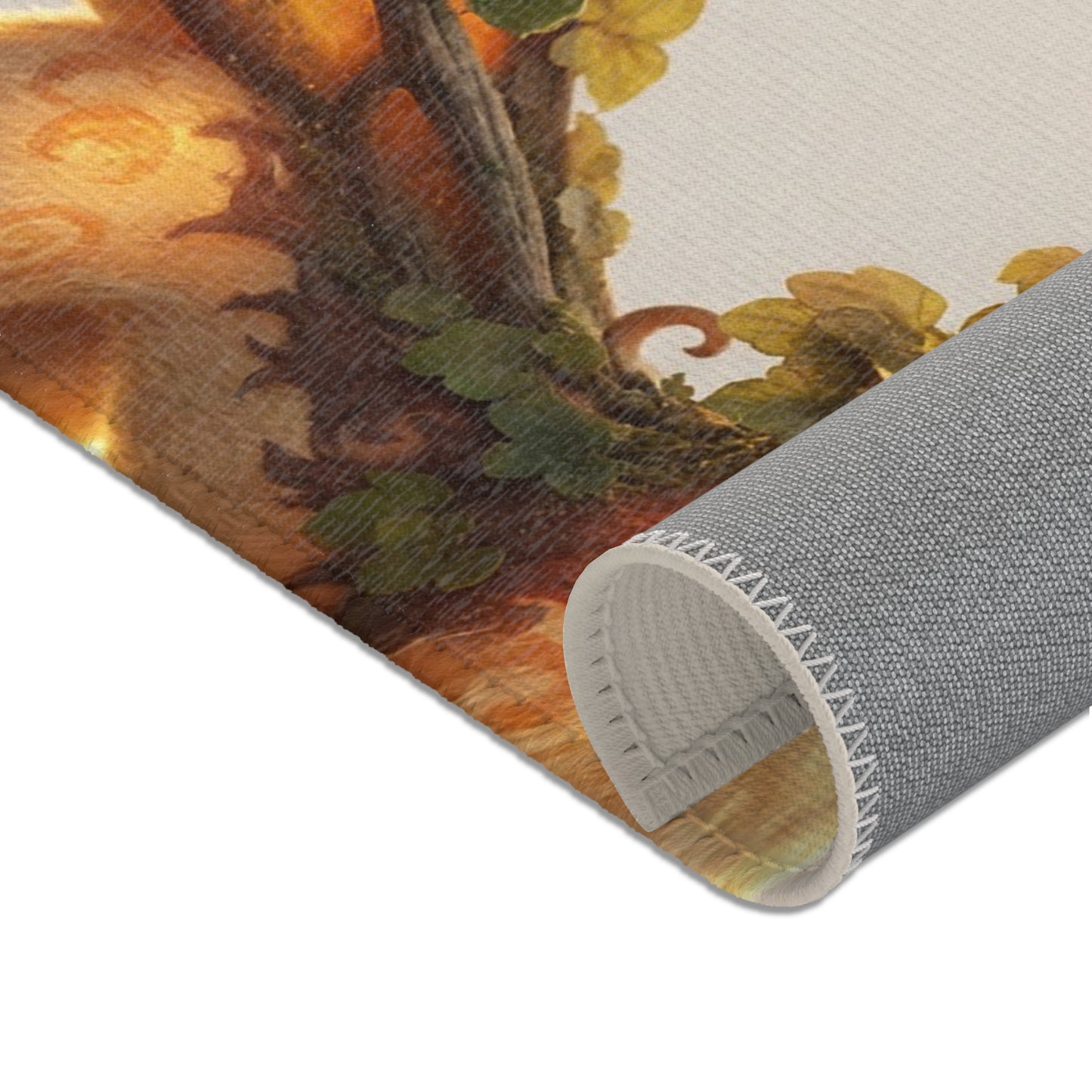 Whimsical Lantern Arch Rug – Golden Twilight Guardian