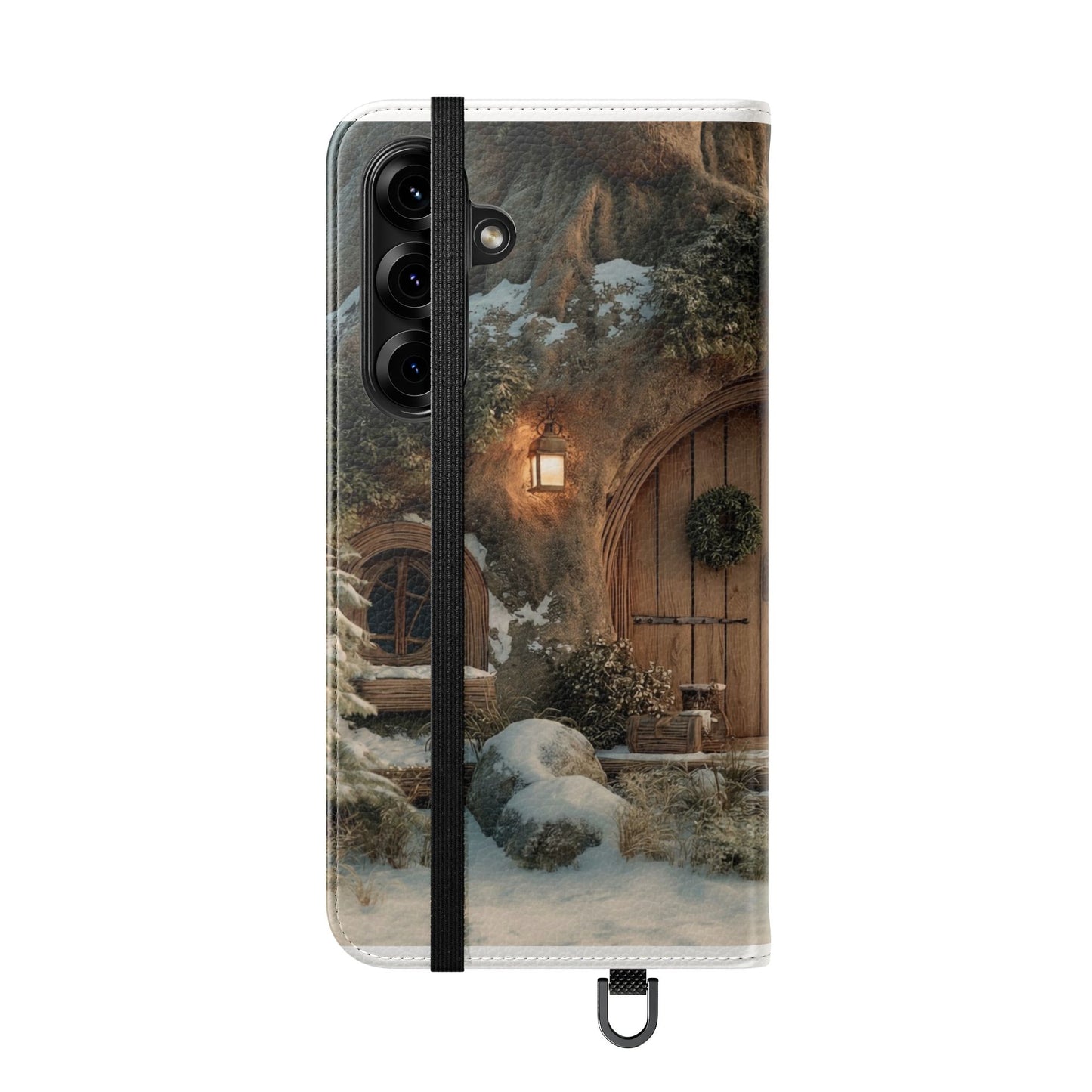 Hobbit Hole Flip Cases – Cozy Winter Doorway Scene