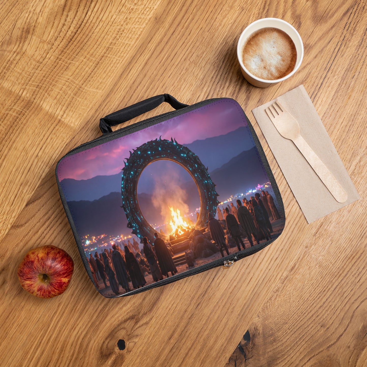 Celestial Portal Lunch Bag – Twilight Ceremony Under the Glowing Ring
