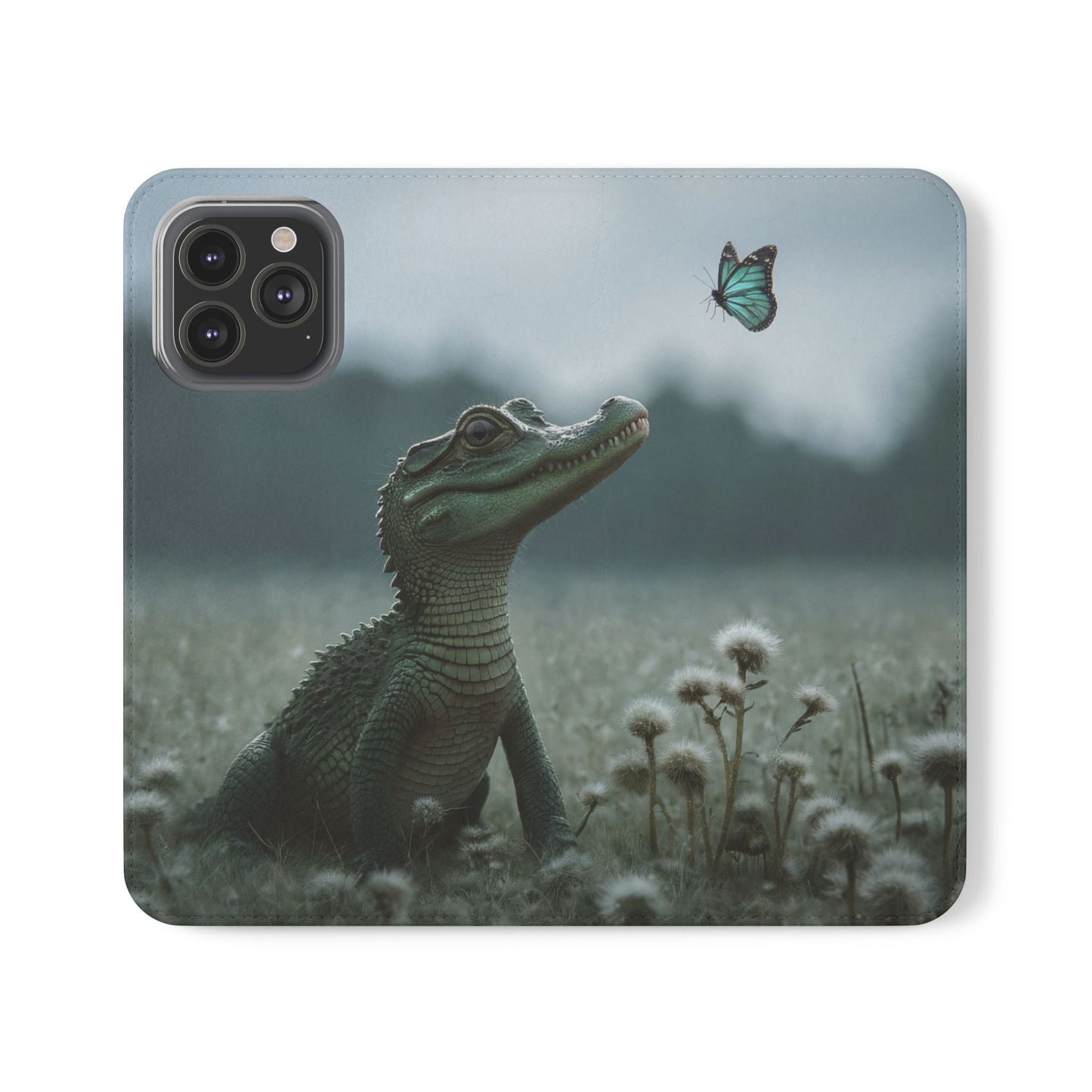 Gentle Croc & Butterfly Flip Cases – Tender Meadow Guardian Scene
