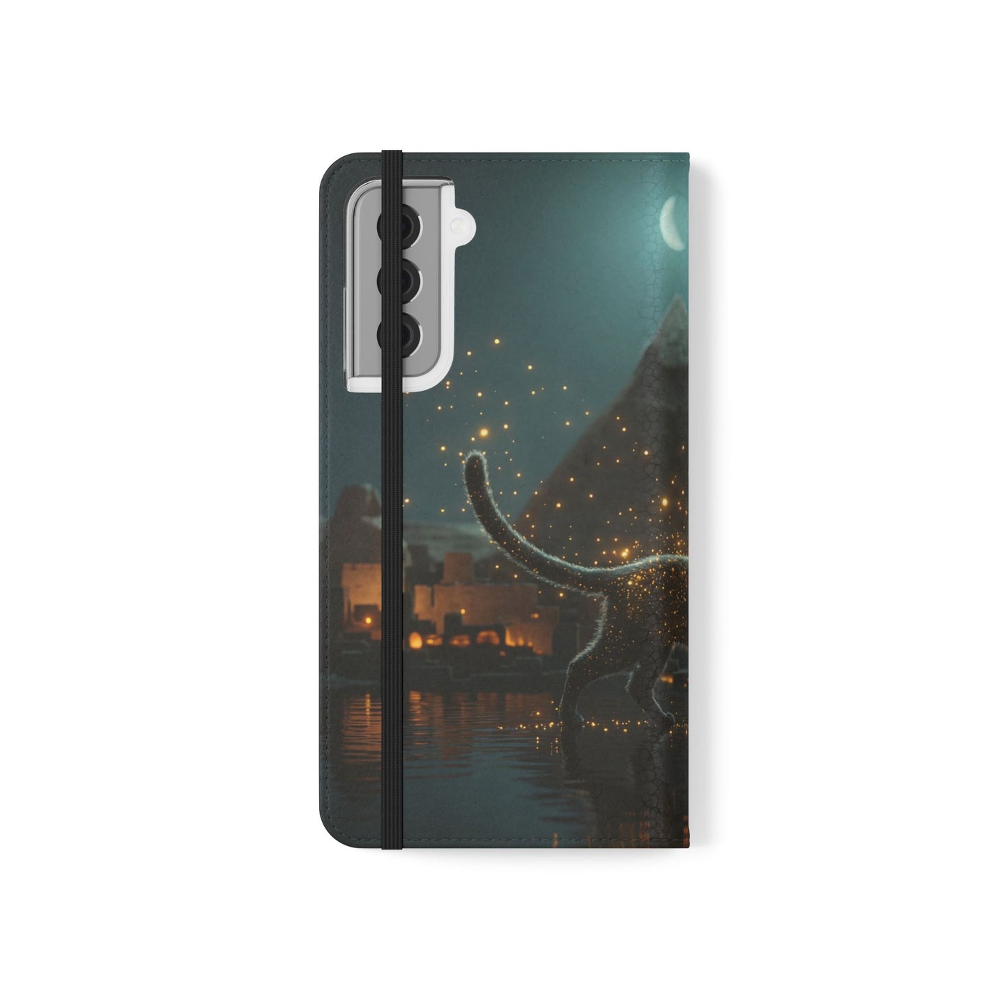 Celestial Vortex Flip Cases – Indigo Cloud Dreamscape