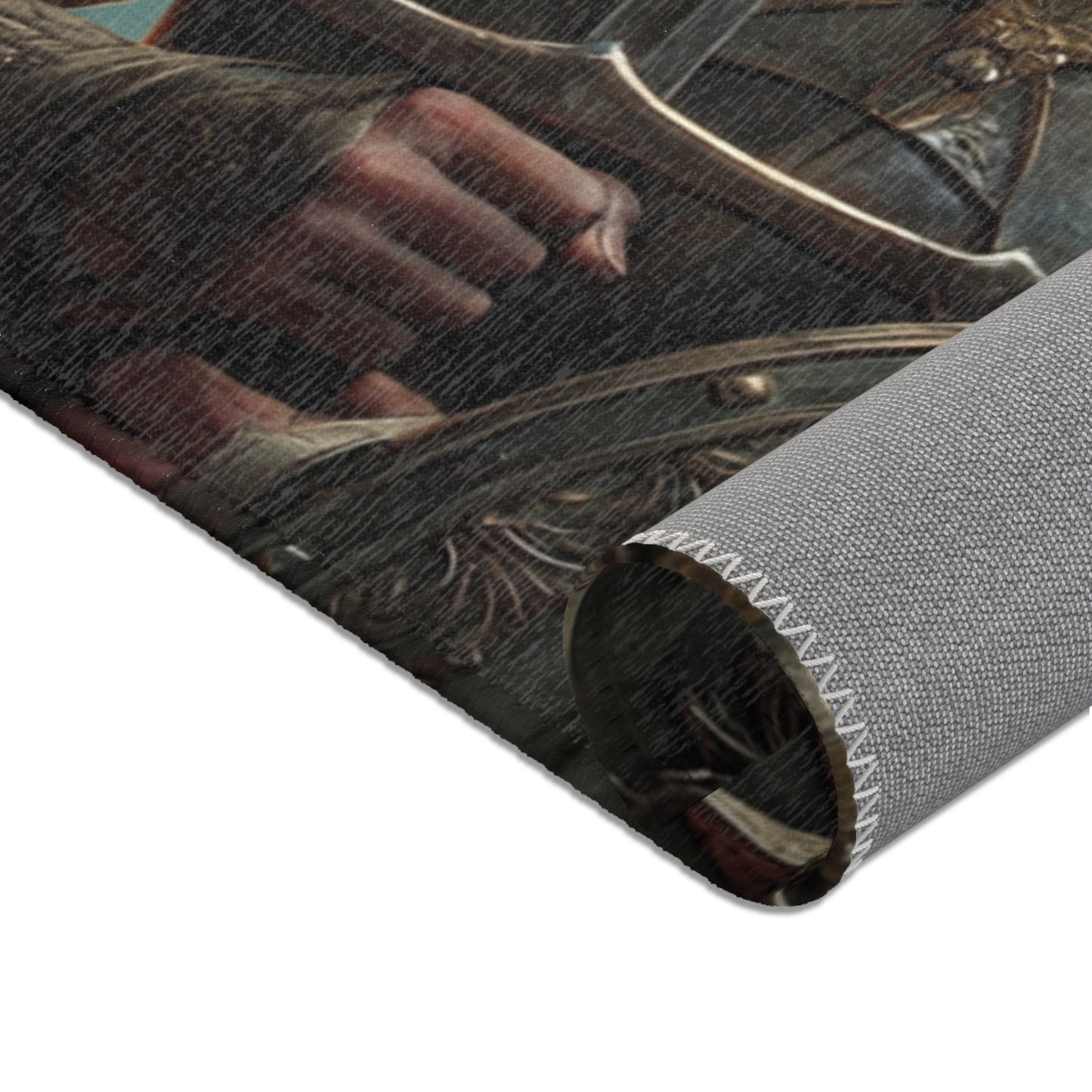 Dawn-Kissed Sentinel Area Rug – Armor of the Sunlit Quest