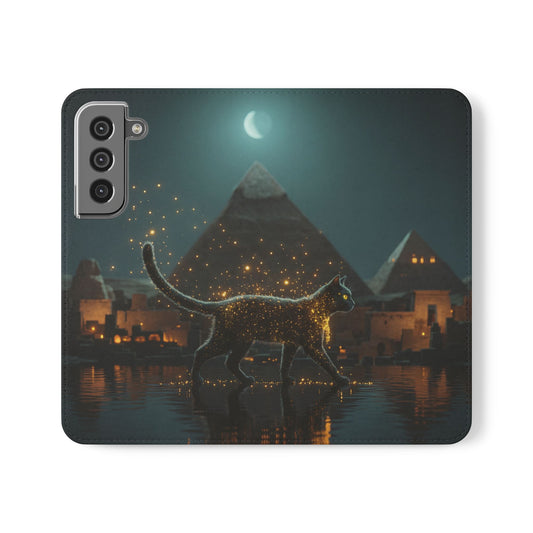 Celestial Vortex Flip Cases – Indigo Cloud Dreamscape