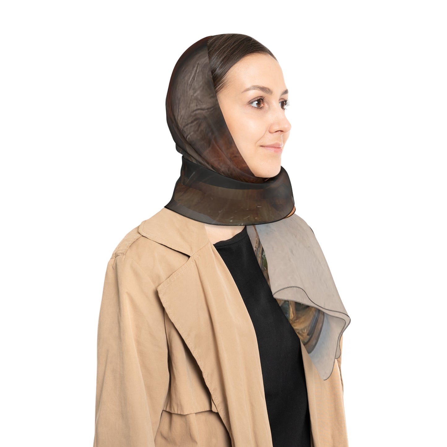 Fox Sentinel Poly Scarf – Art Nouveau Twilight Guardian