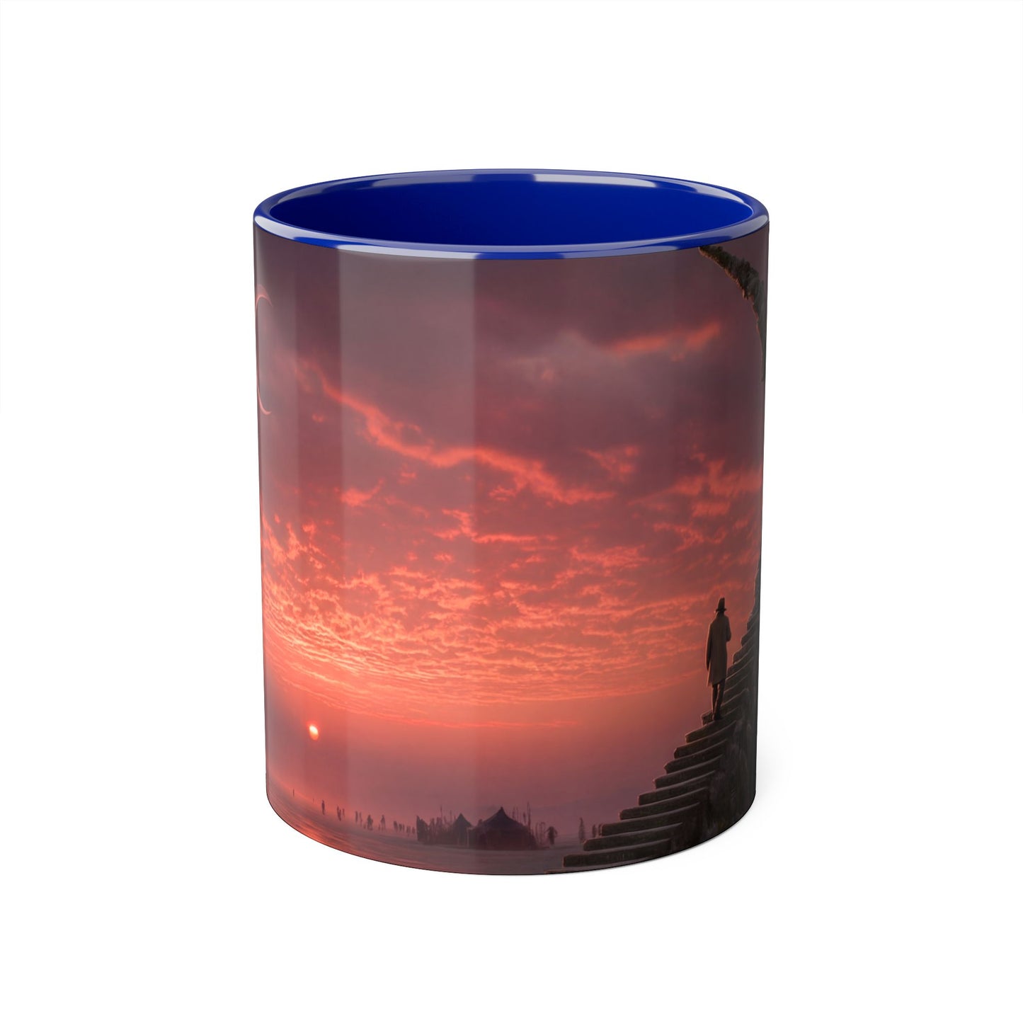 Twilight Stairway Accent Mugs, 11oz – Crescent Moon Horizon Journey